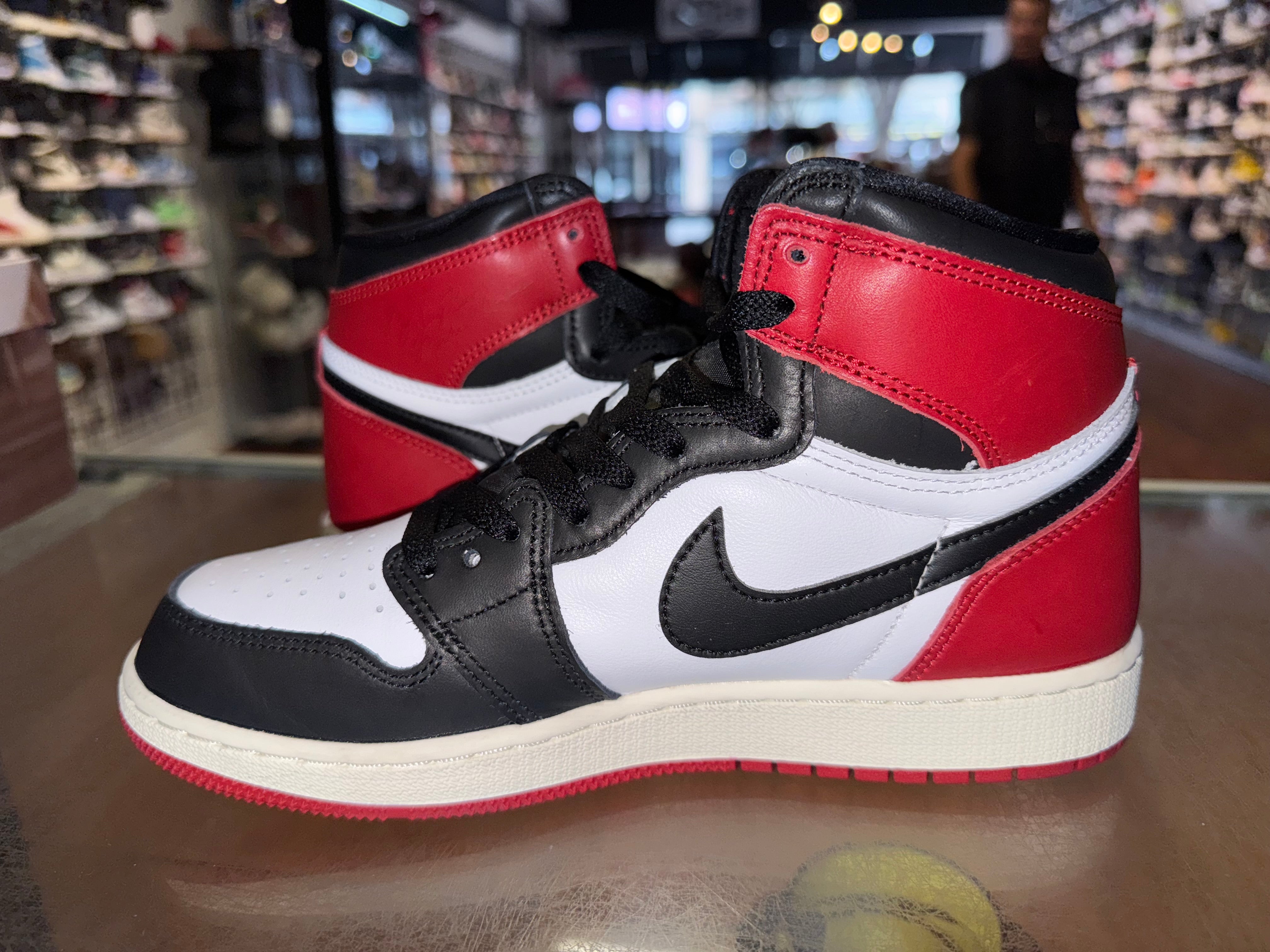 Size 6y Air Jordan 1 "Black Toe Reimagined"
