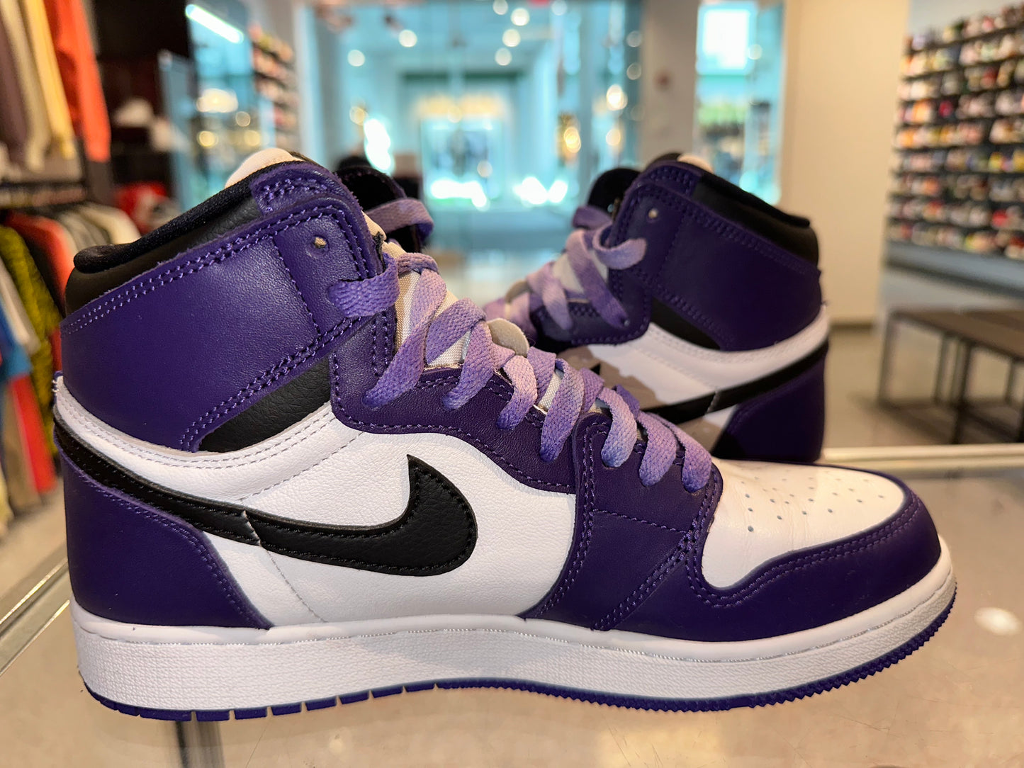 Size 6.5Y Air Jordan 1 “Court Purple 2.0” (Mall)