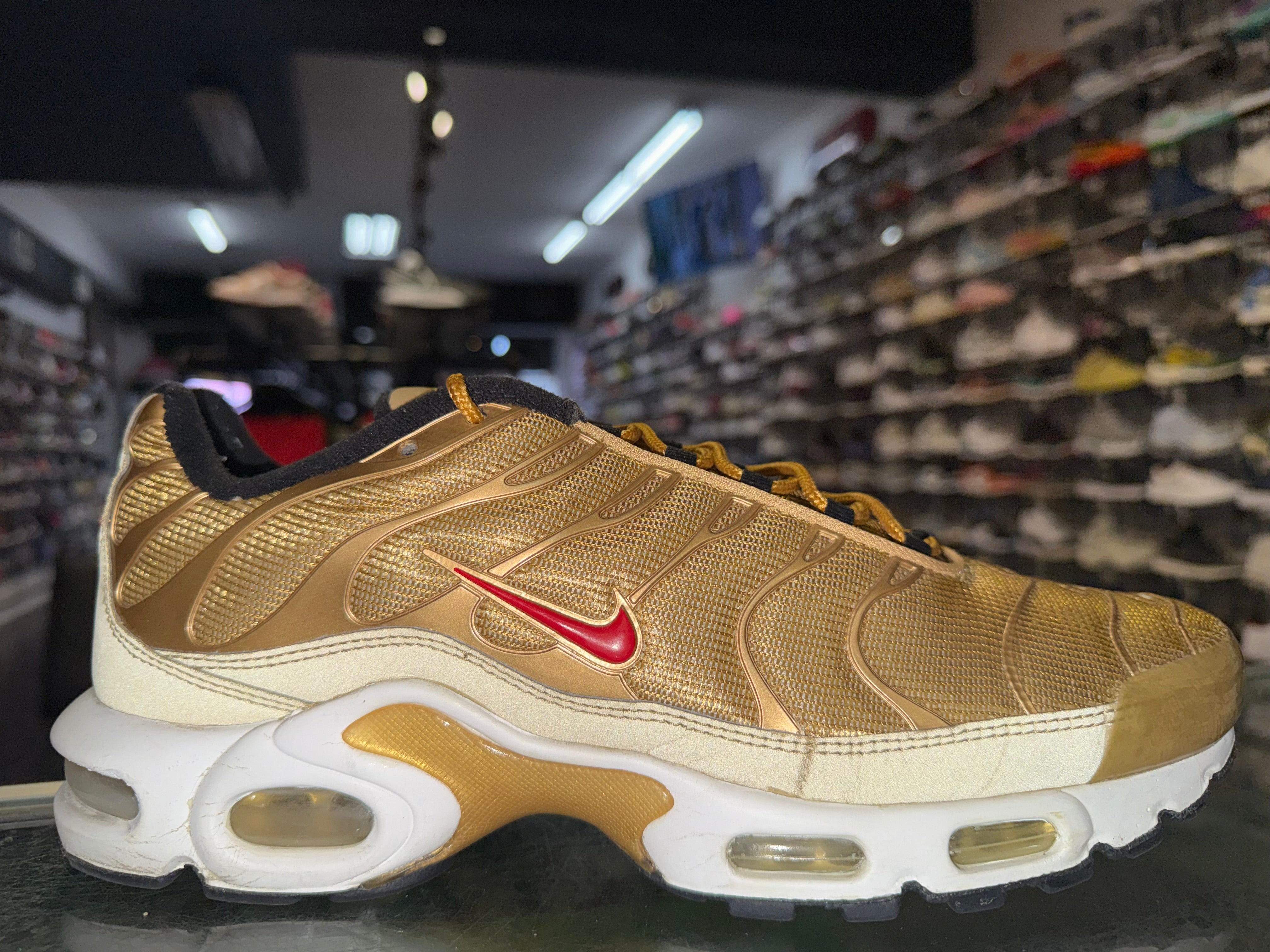 Size 10.5 Air Max Plus “Metallic Gold”