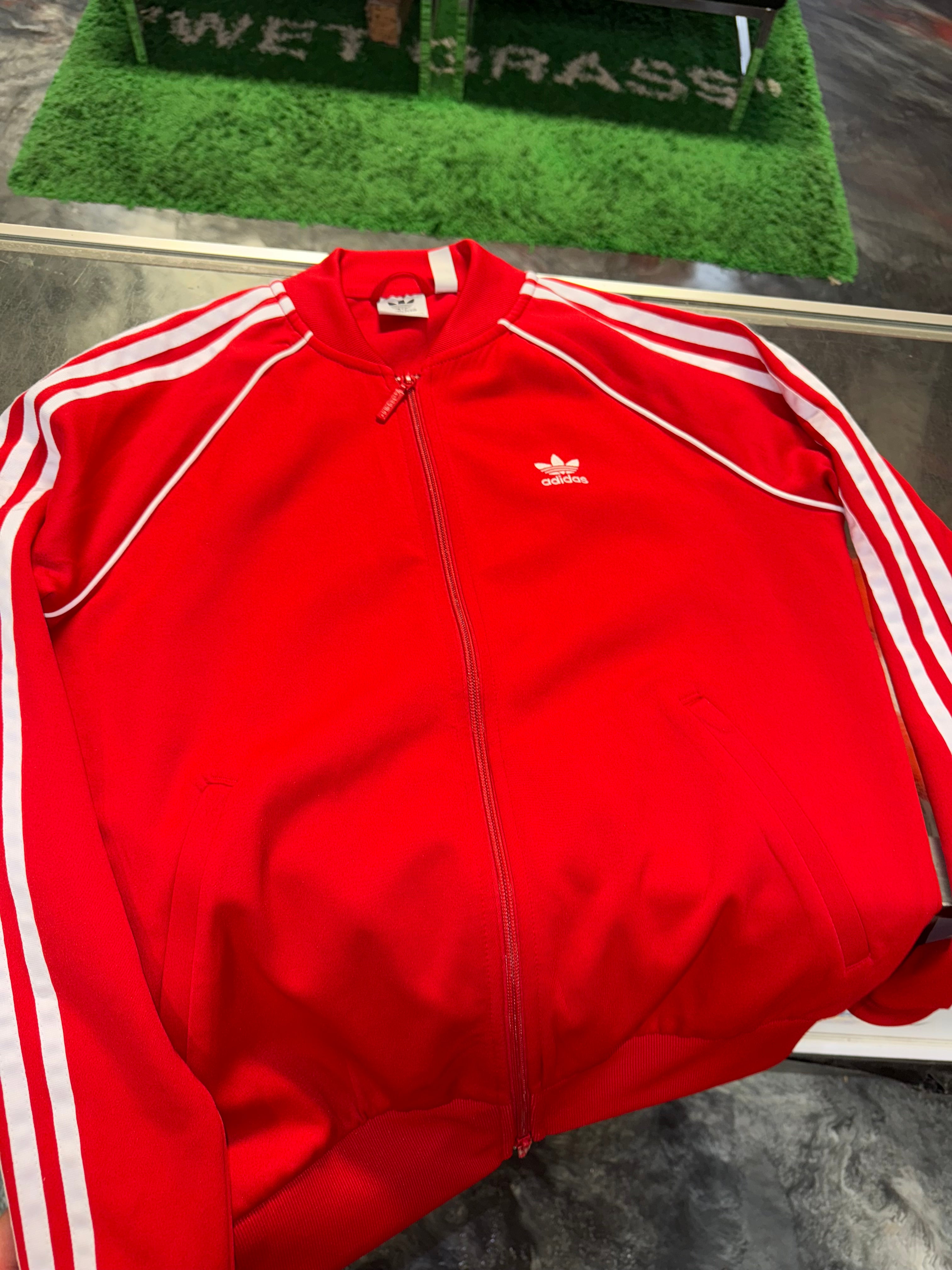 Small Adidas Track Jacket Red