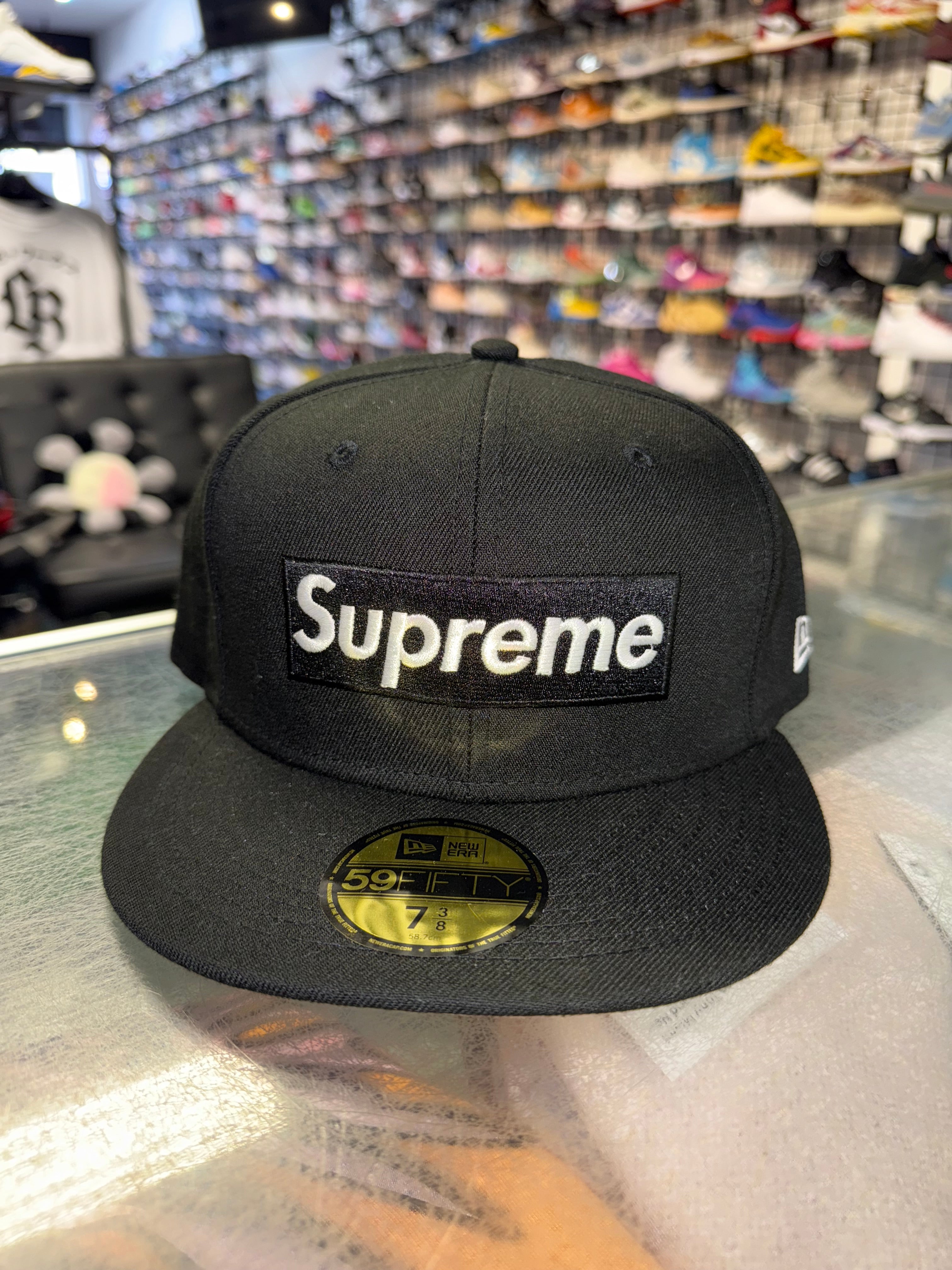 Size 7 3/8 Supreme Champions Bogo Fitted “Black” Brand New