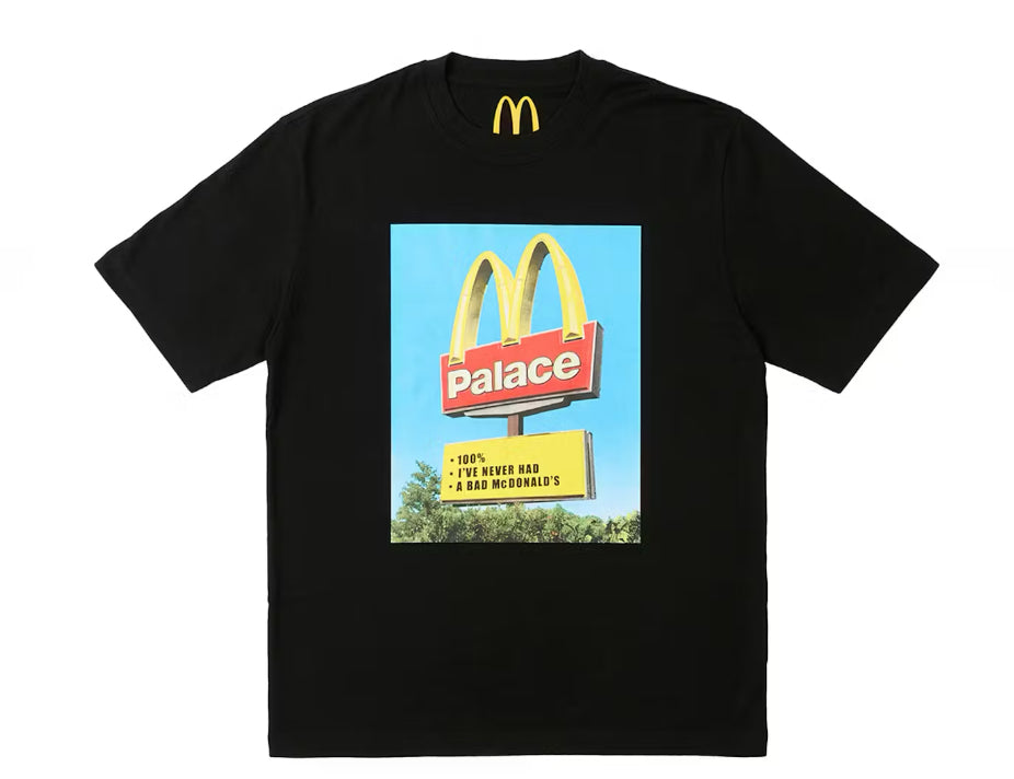 Size L Palace x McDonalds Sign Tee “Black” Brand New