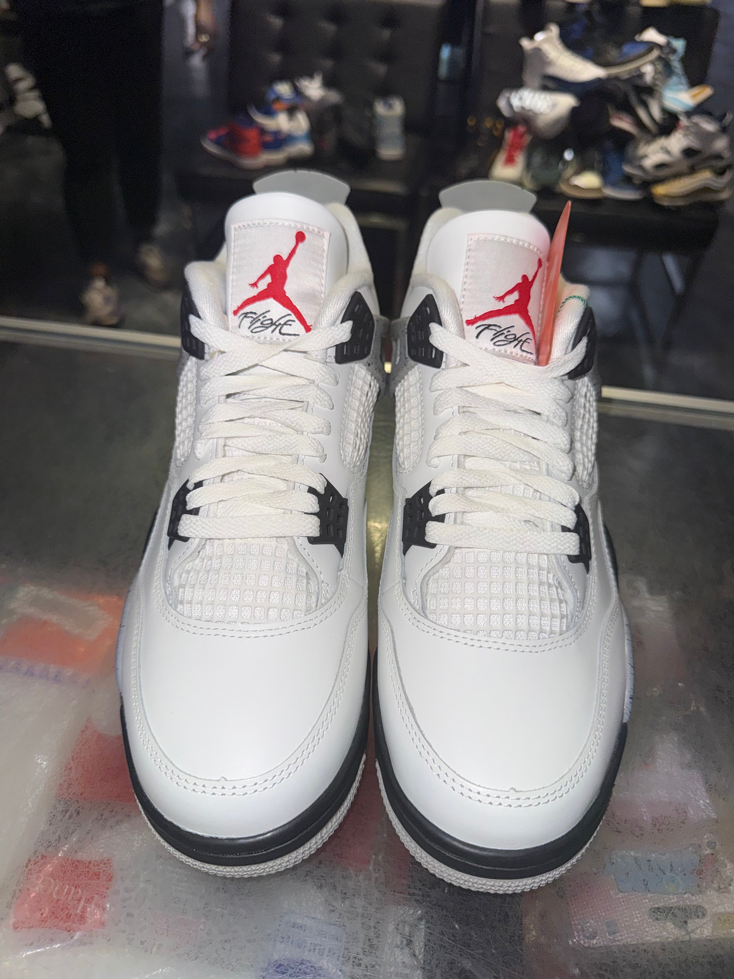 Size 10 Air Jordan 4 "White Cement" Brand New