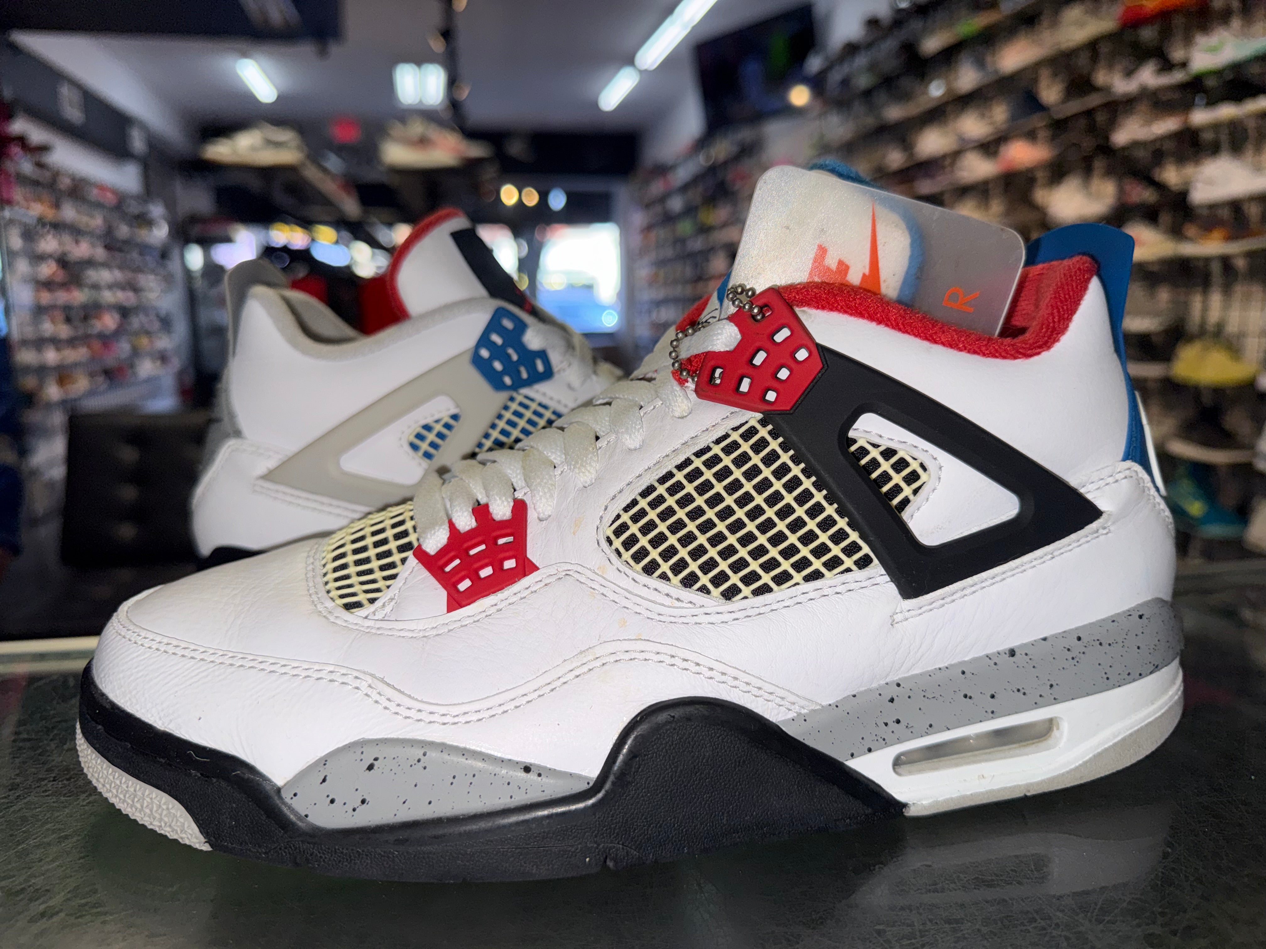 Size 9.5 Air Jordan 4 "What The"