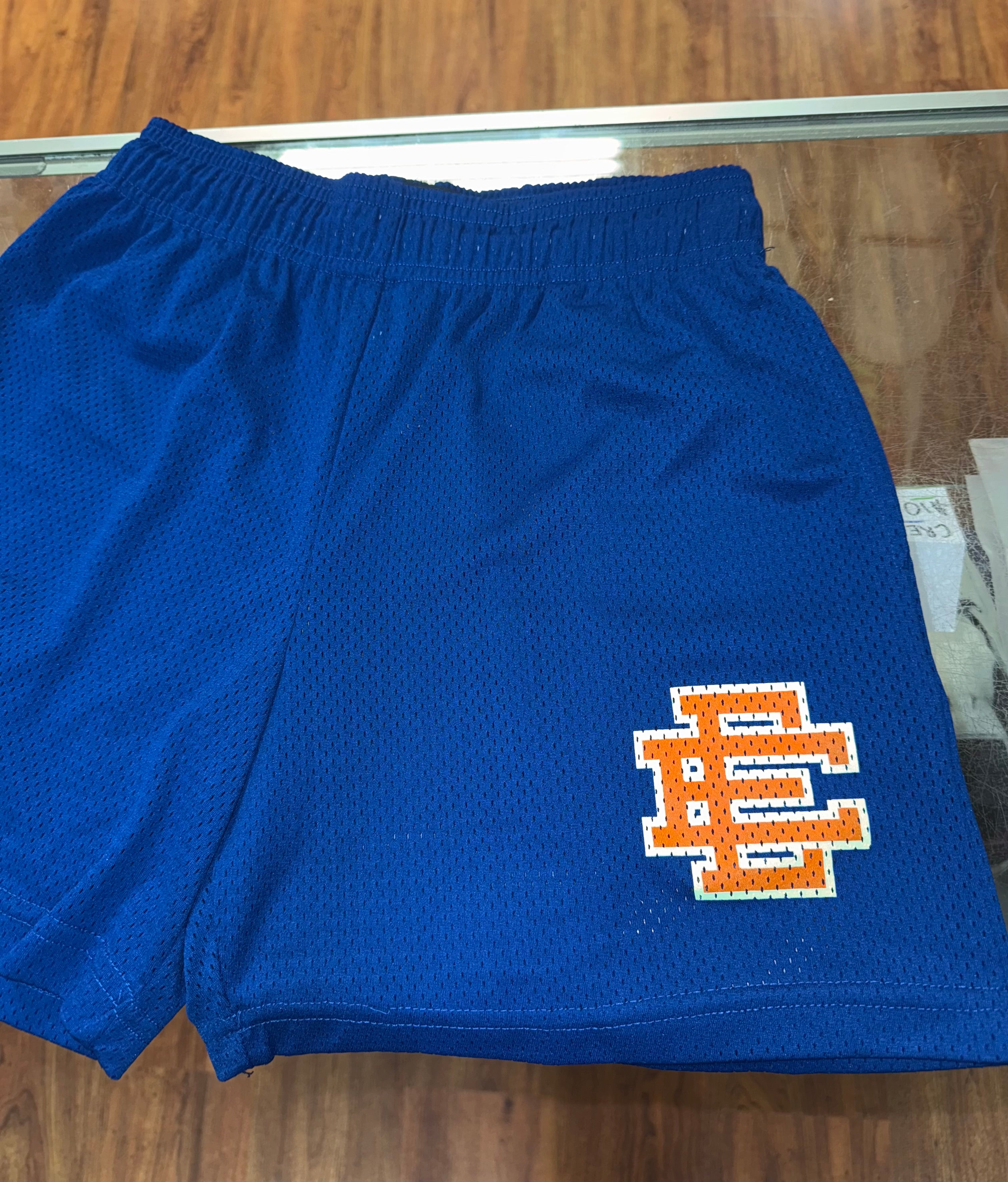 Size M Eric Emanuel EE Shorts “Blue/Orange” Brand New