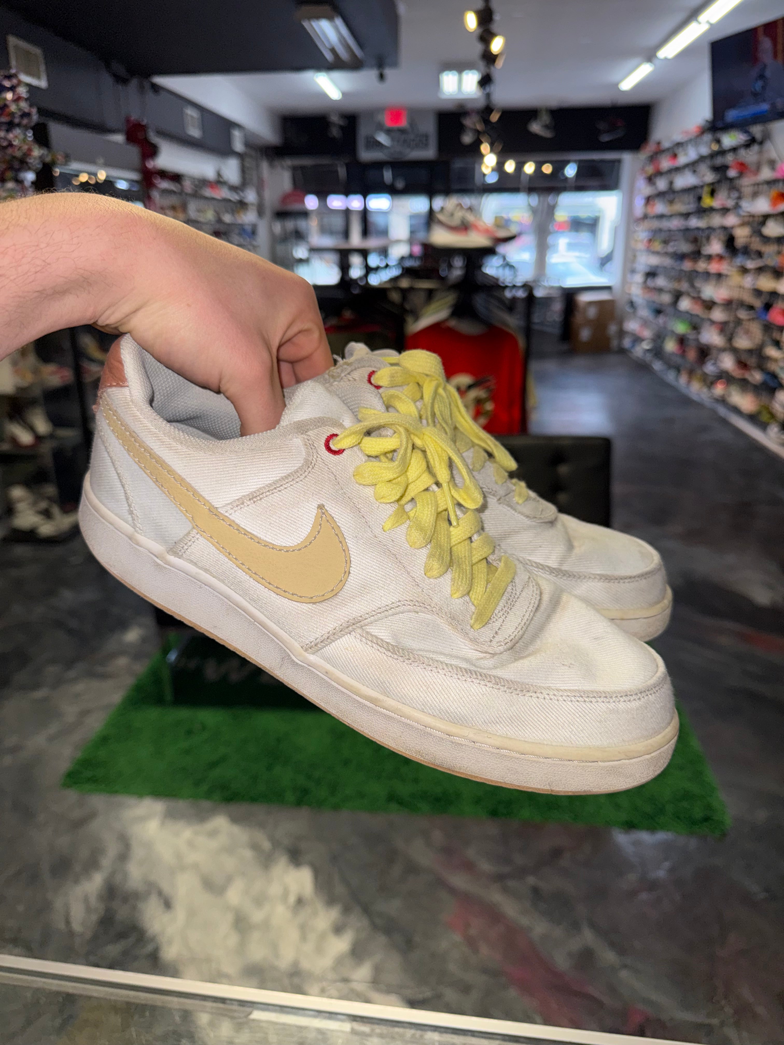 Size 10.5 Nike Court Vision "White Tan" - NB