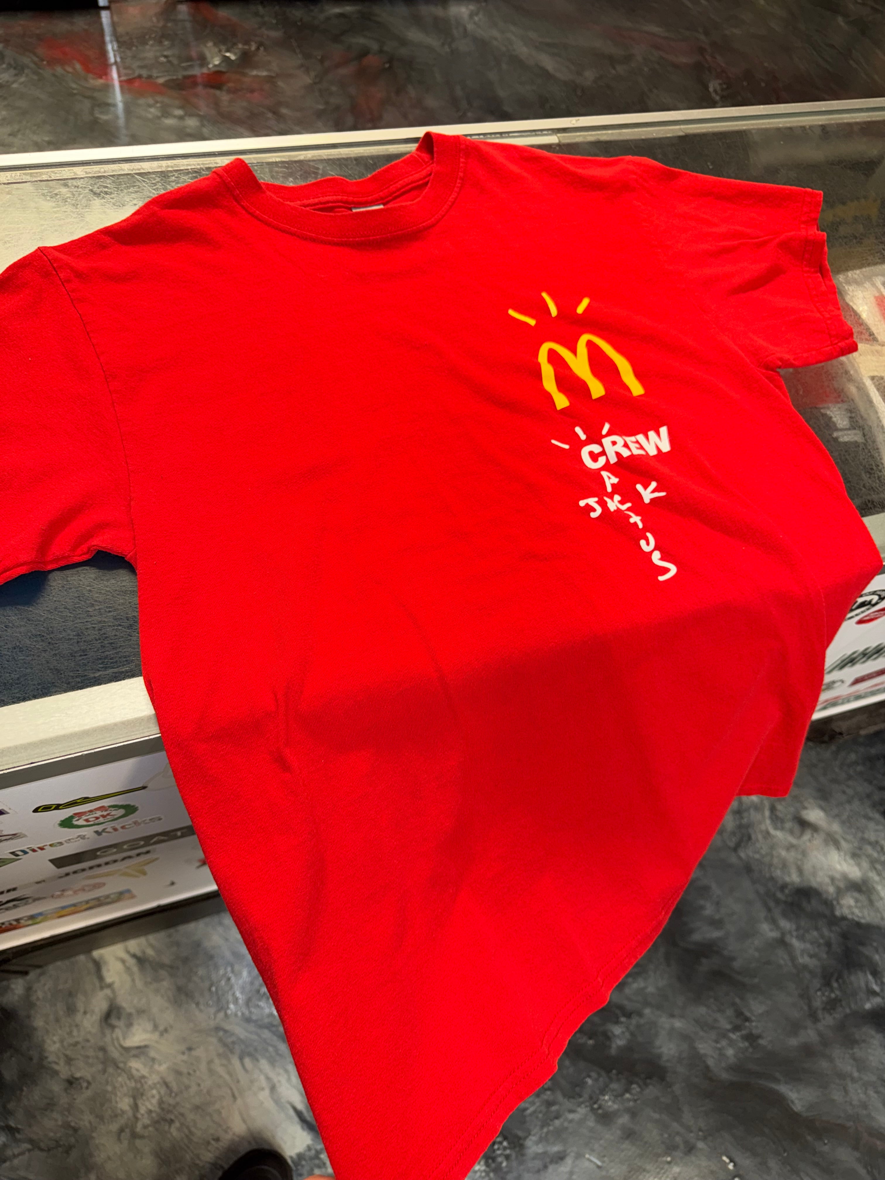 Size M Travis Scott x McDonalds Cactus Crew Tee “Red”