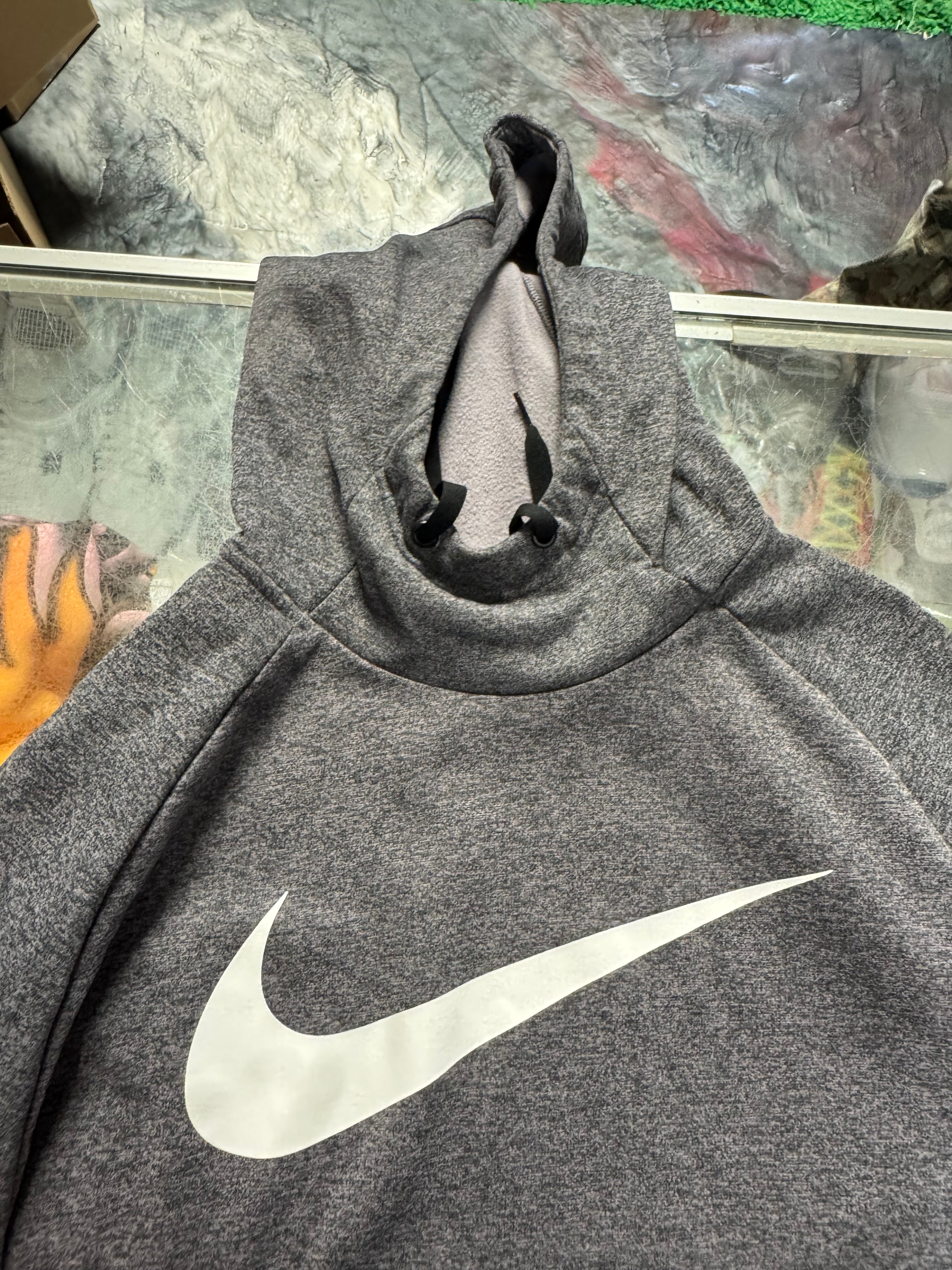 Large Nike Dri Fit Hoodie Grey