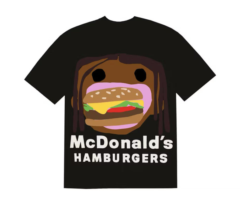 Size XL Travis x CPFM Burger Face Tee “Black”