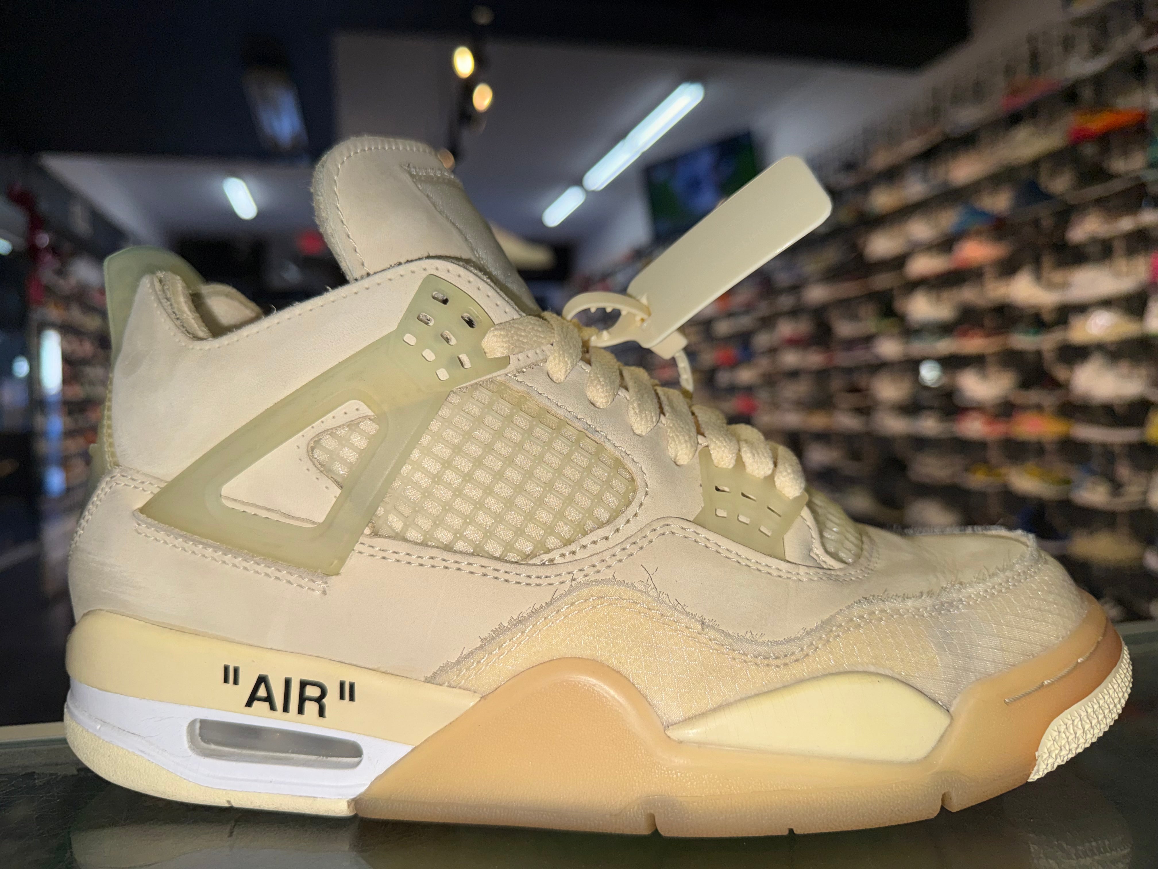 Size 7.5 (9W) Air Jordan 4 Off White “Sail”