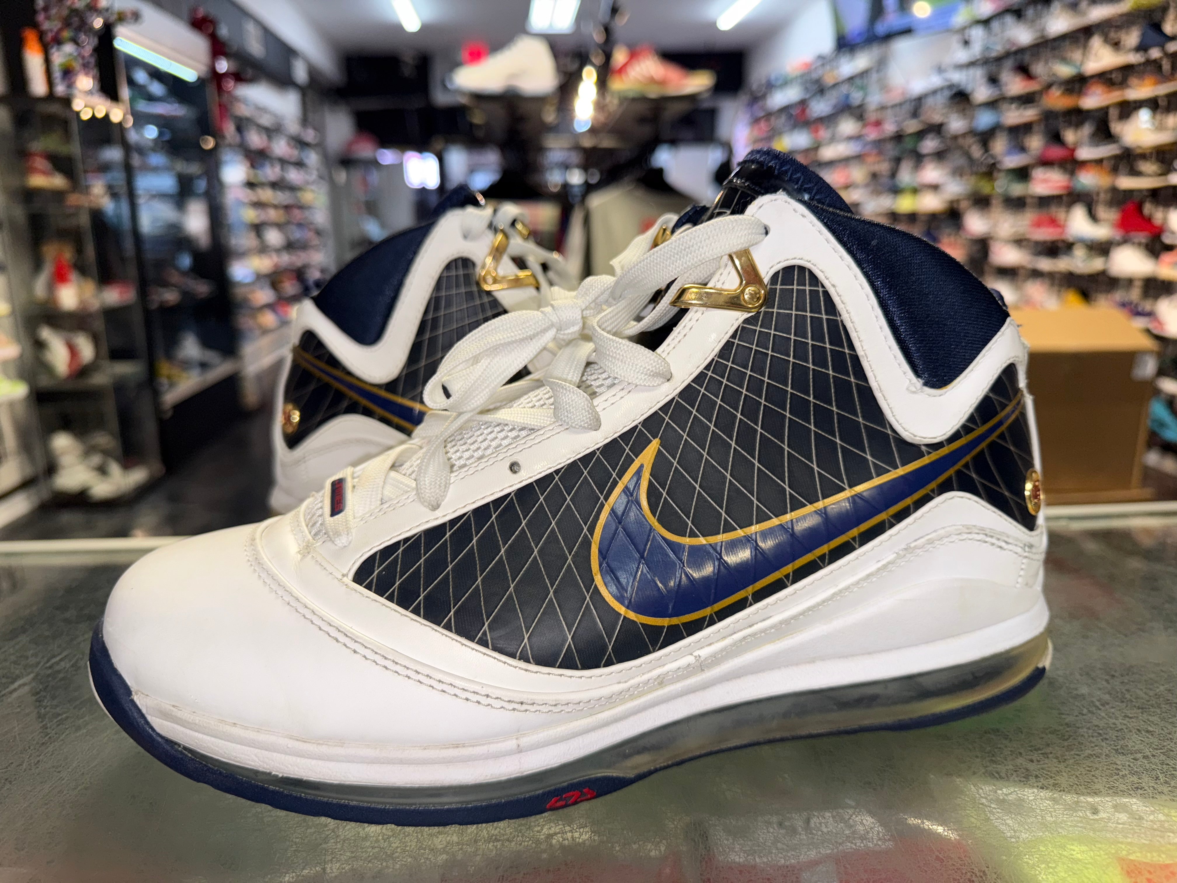 Size 11.5 Lebron 7 "White Midnight Navy"