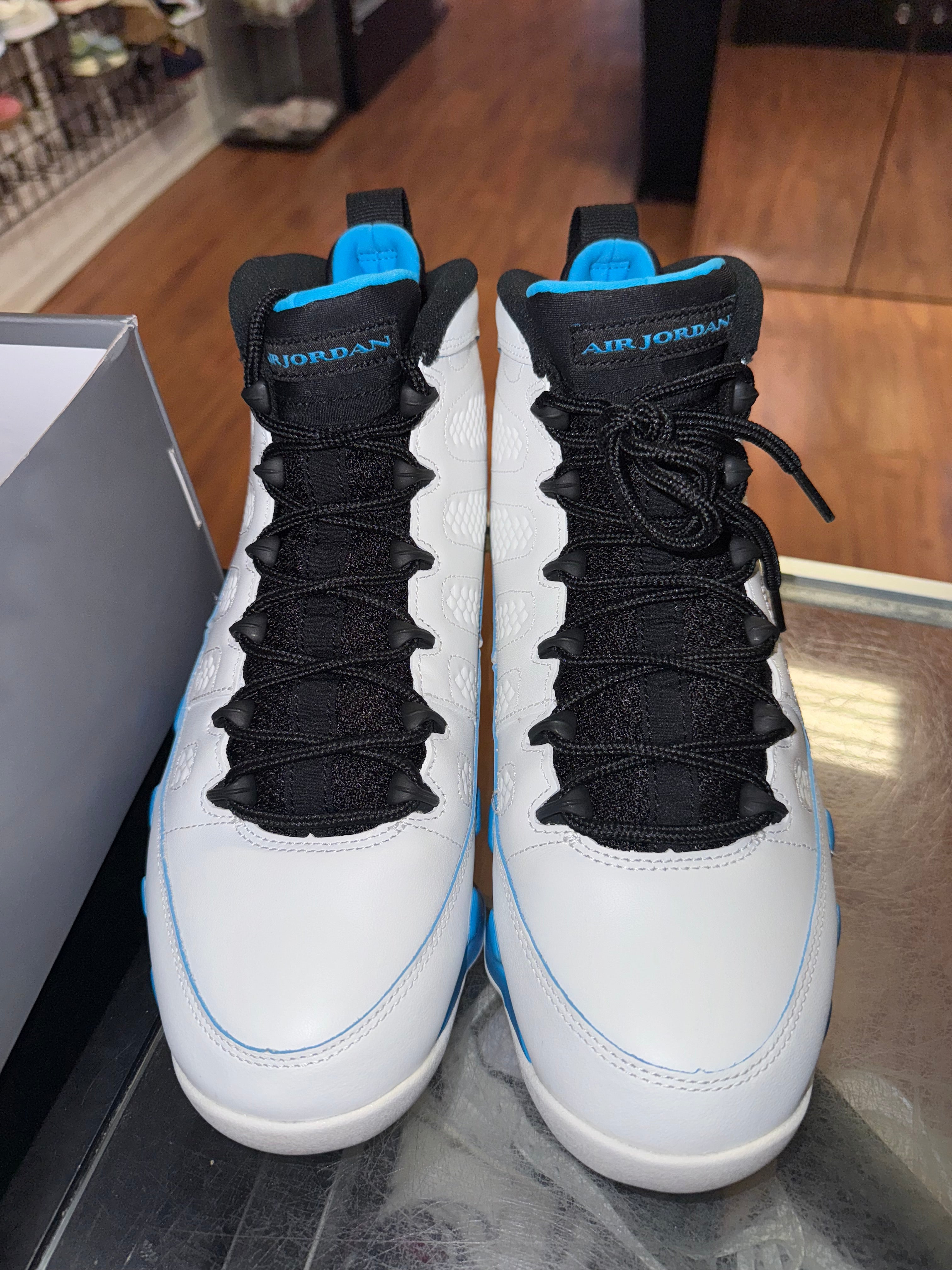 Size 9.5 Air Jordan 9 "Powder Blue"