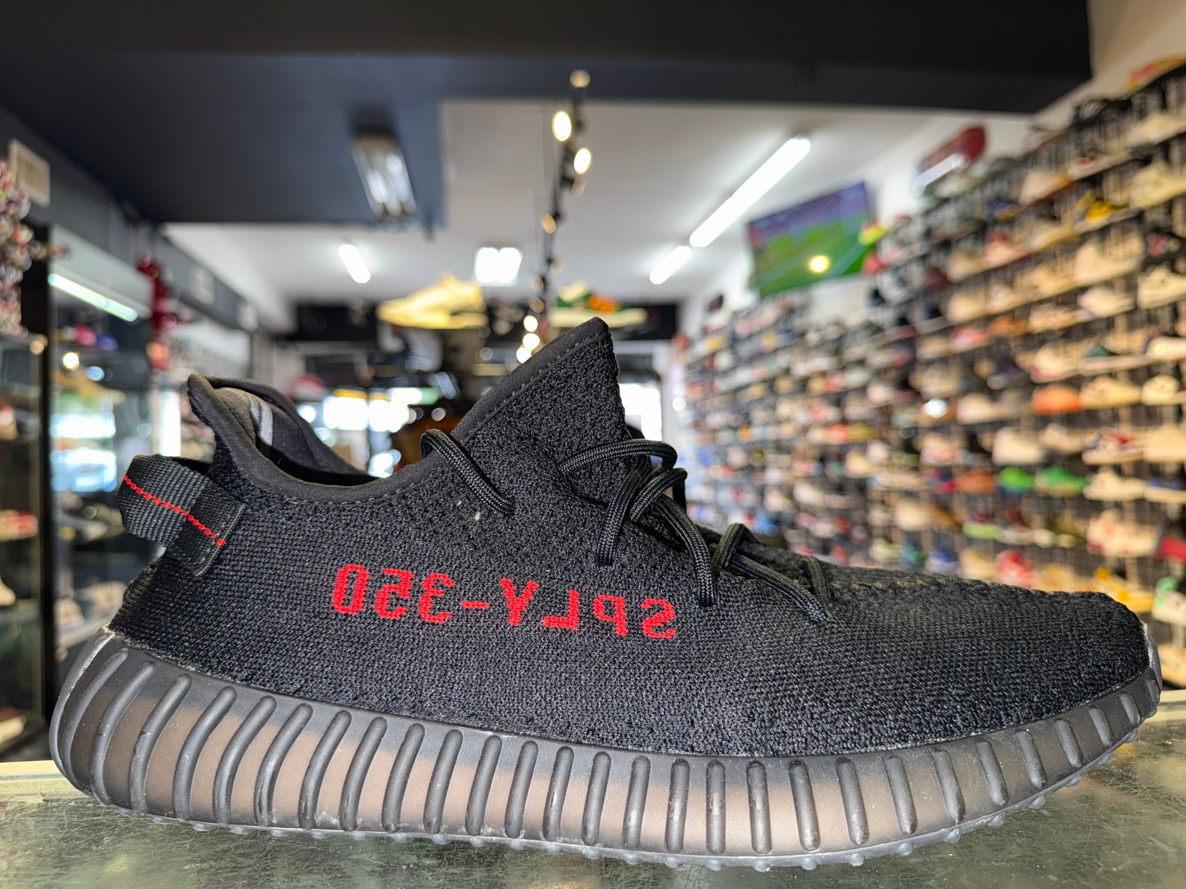 Size 13 Yeezy Boost 350 V2 "Black Red"