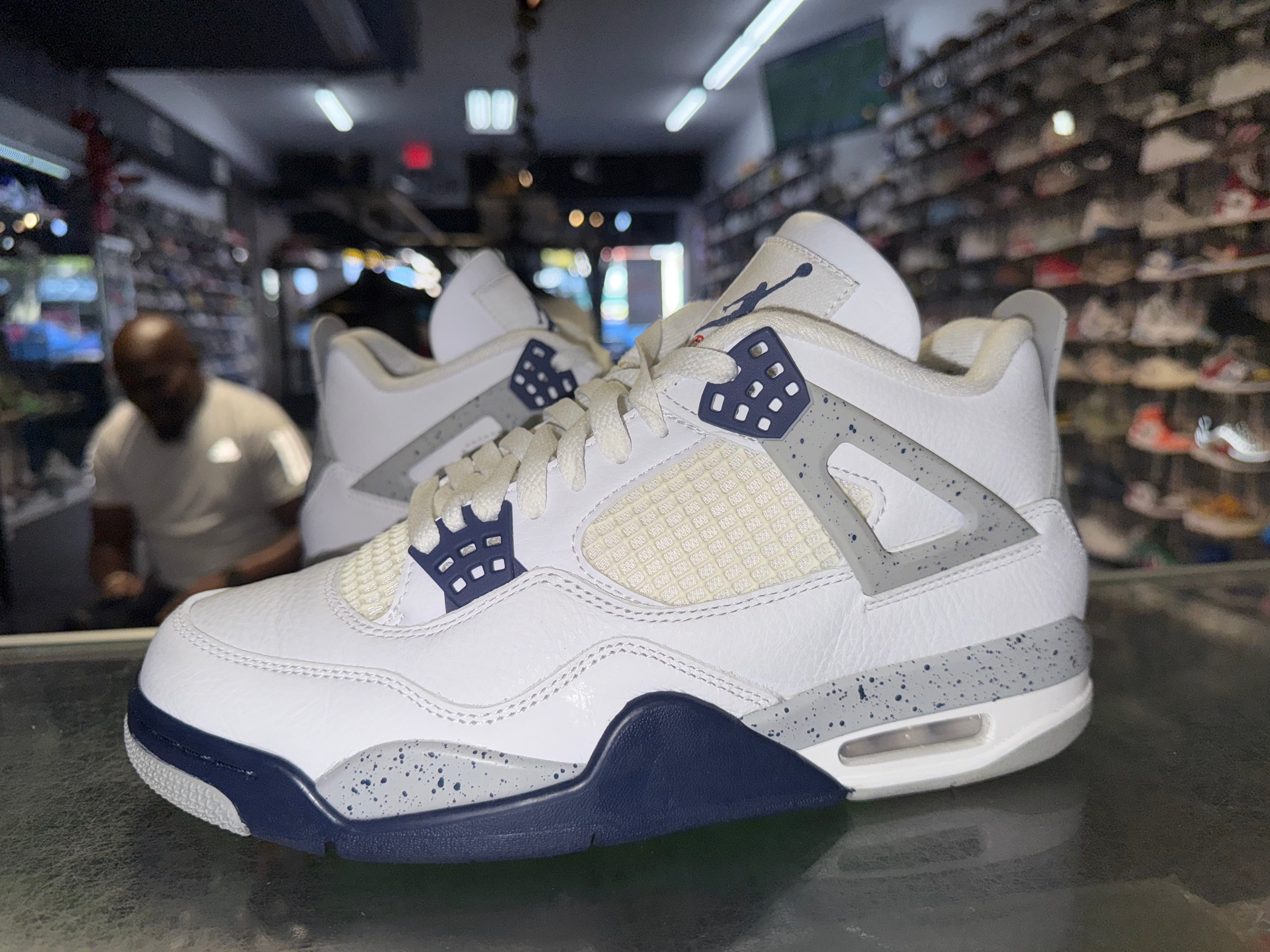 Size 8.5 Air Jordan 4 "Midnight Navy"