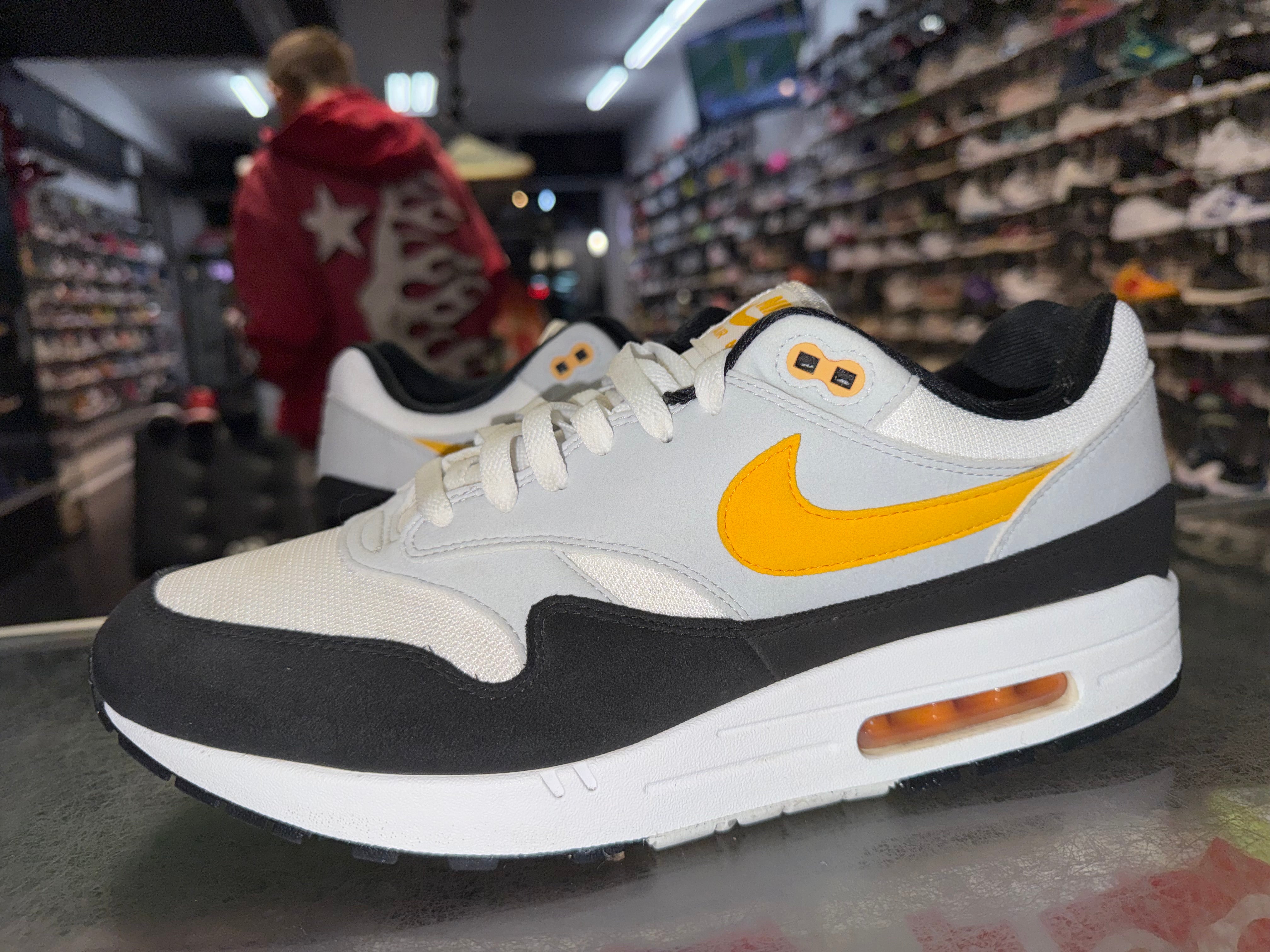 Size 13 Air Max 1 "White University Gold"