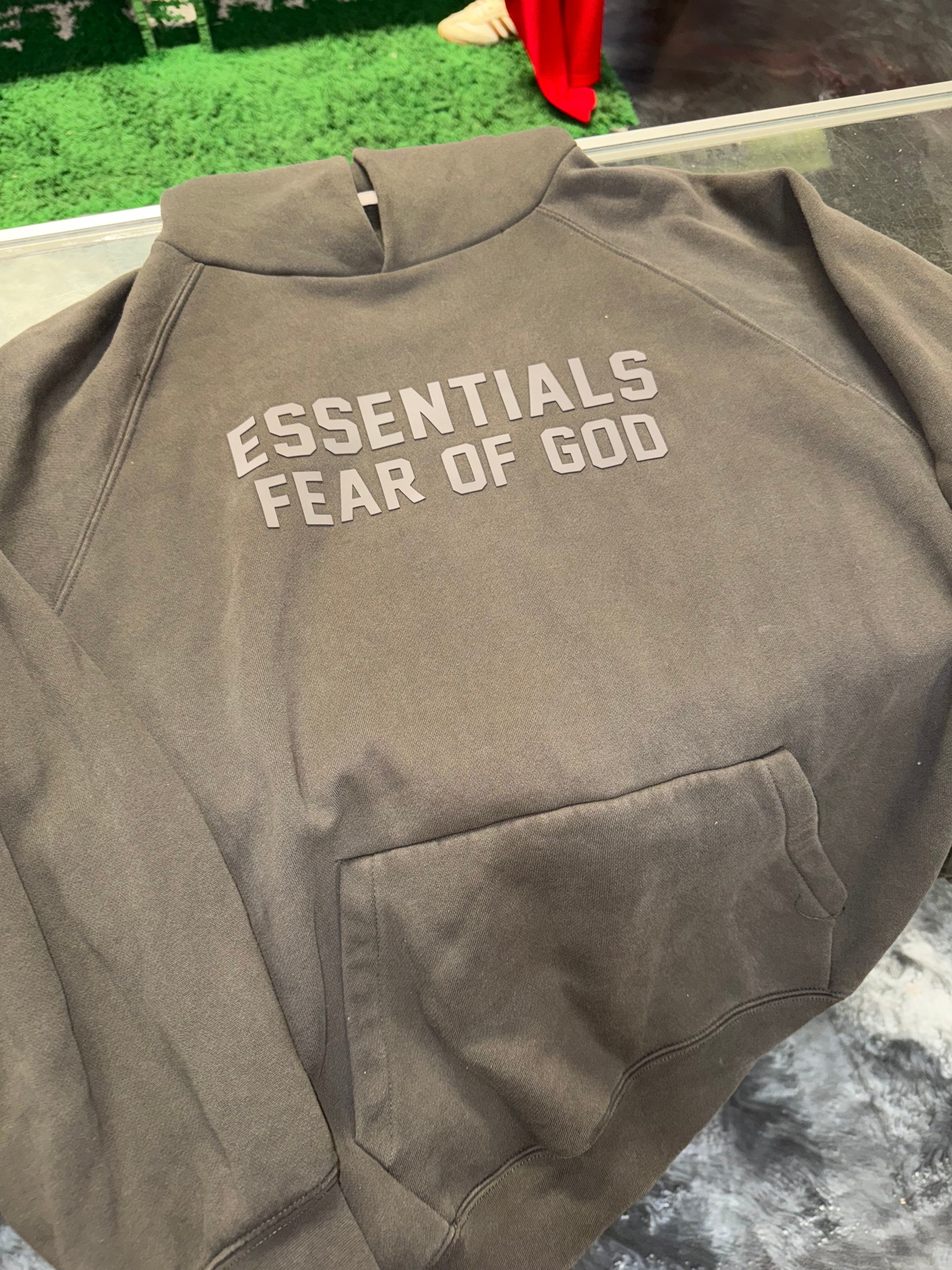 Size XL Essentials FOG Hoodie “Wood”