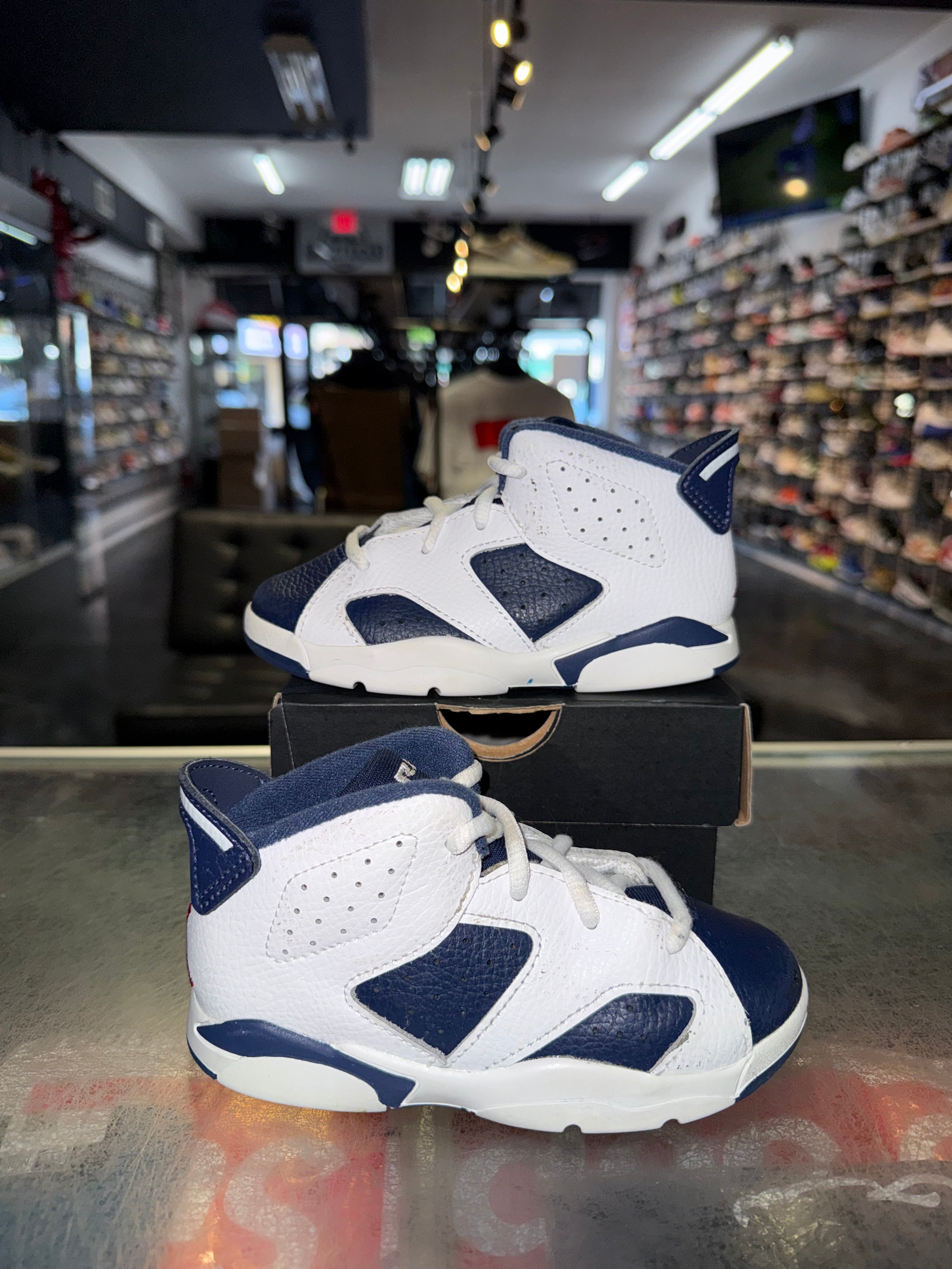 Size 9c Air Jordan 6 "Olympic" (TD)