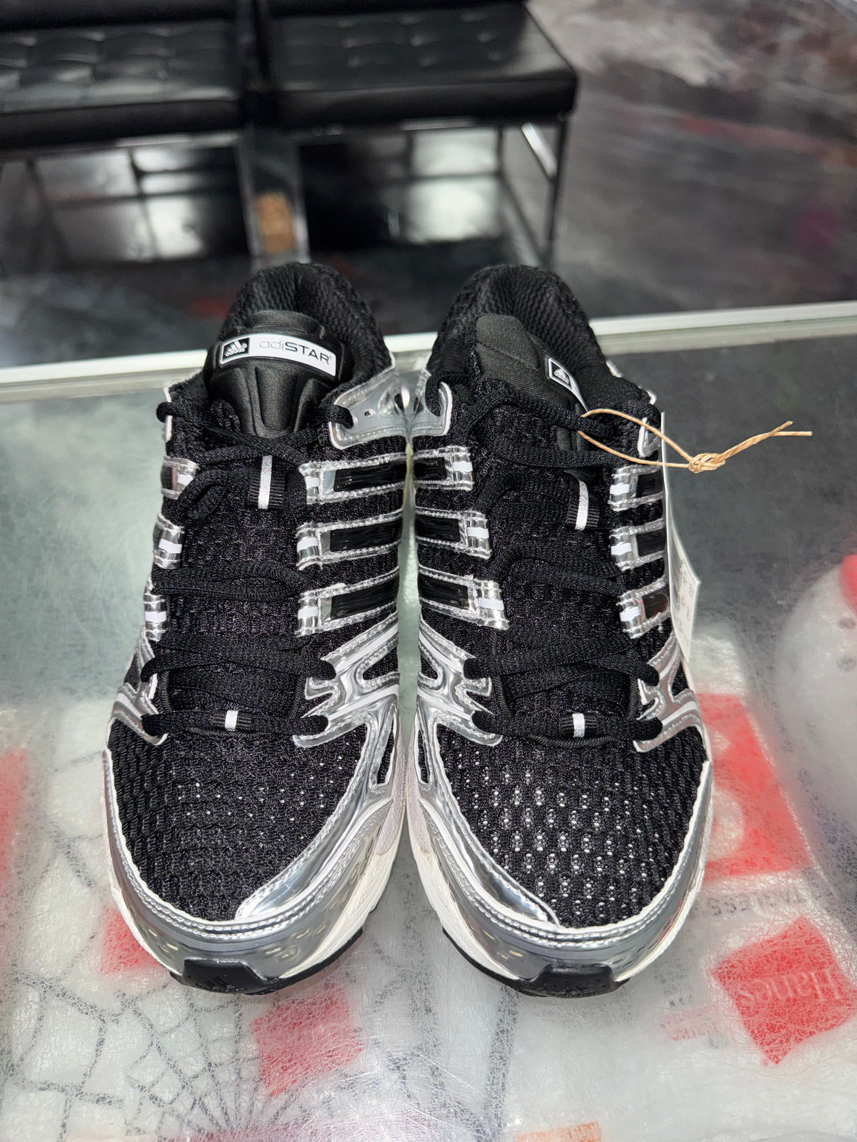 Size 6 (7W) Adidas Adistar Control 5 “Black/Silver” Brand New