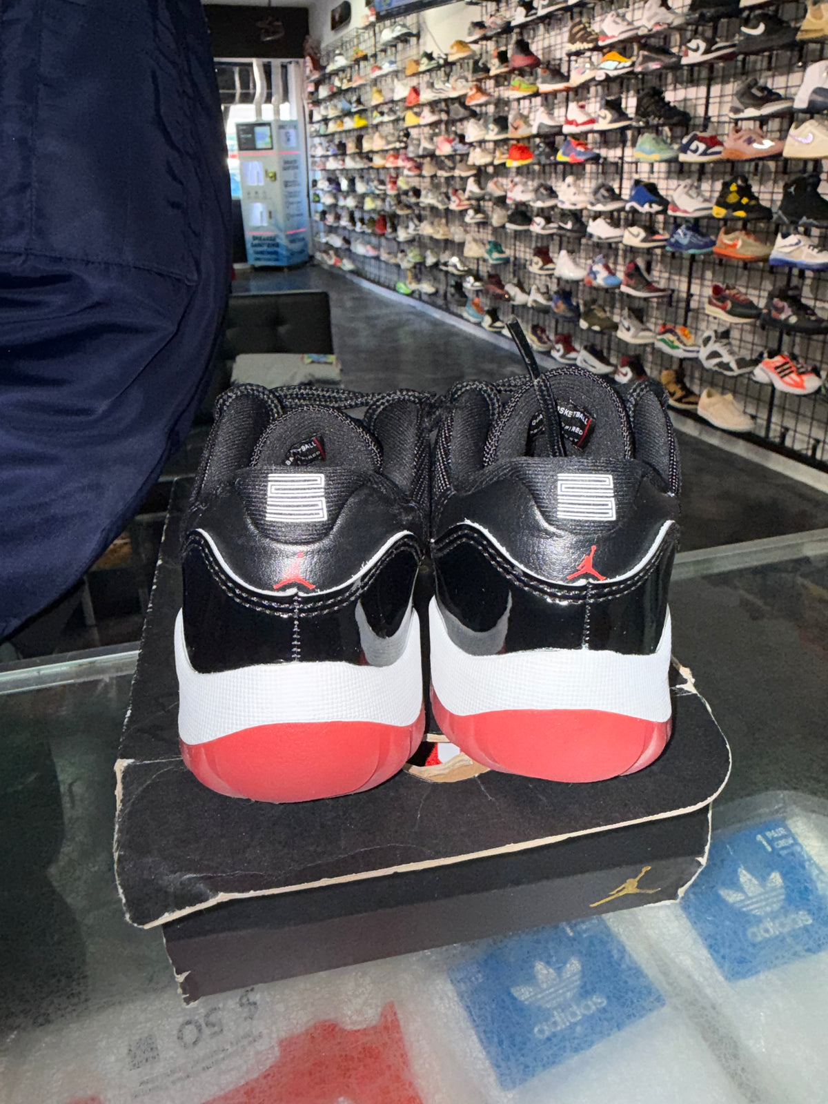 Air Jordan 11 Low Bred PS sneaker, pre-owned, size 1Y – view 4