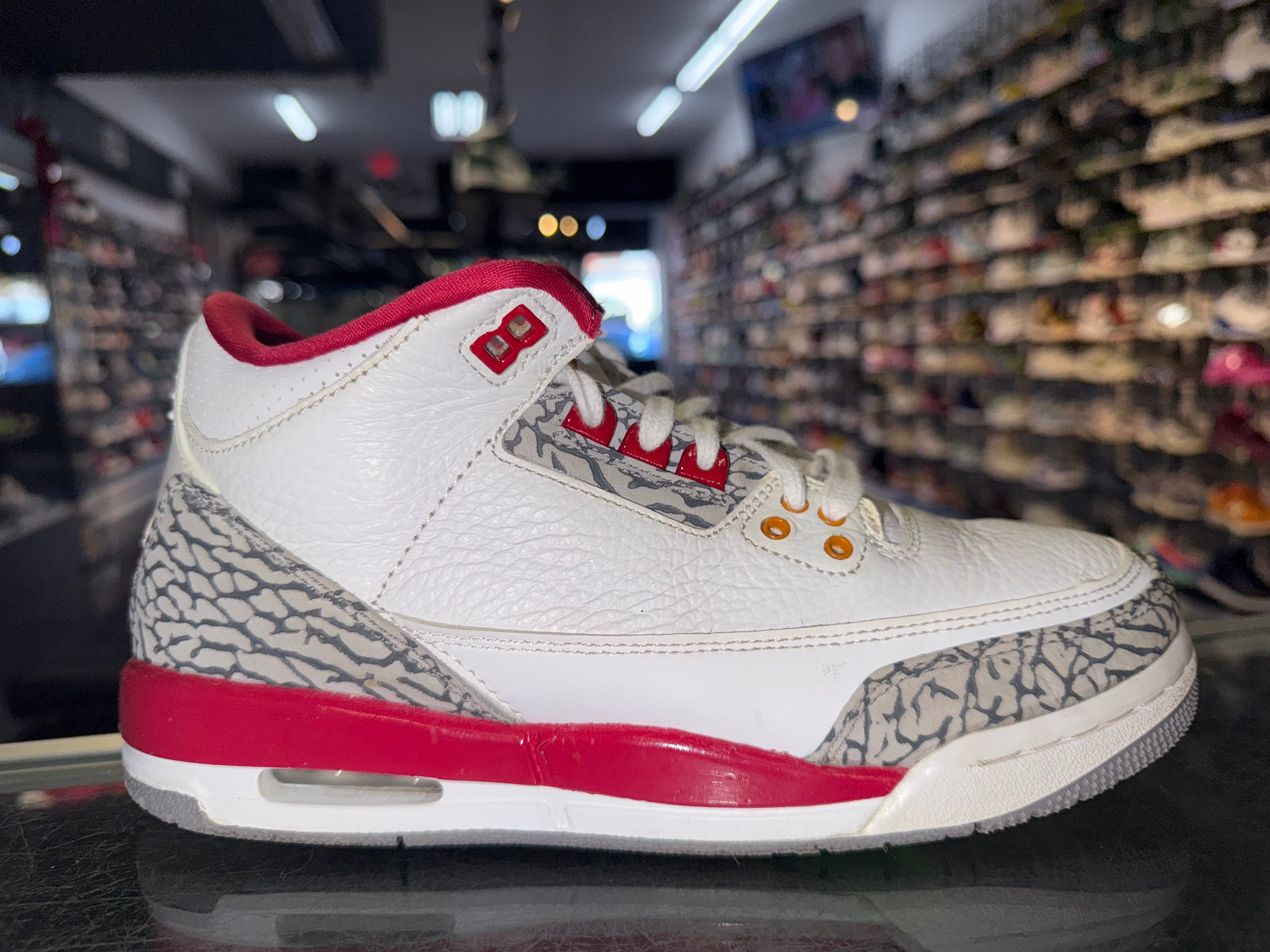 Size 6.5y Air Jordan 3 "Cardinal"