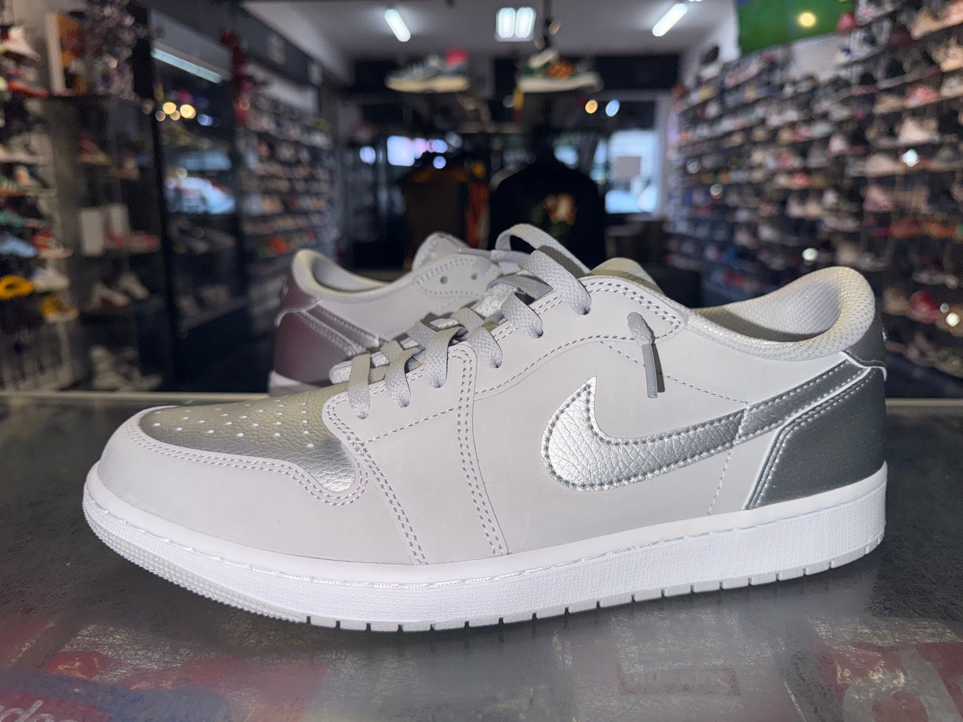 Size 13 Air Jordan 1 Low "Metallic Silver" Worn 1x