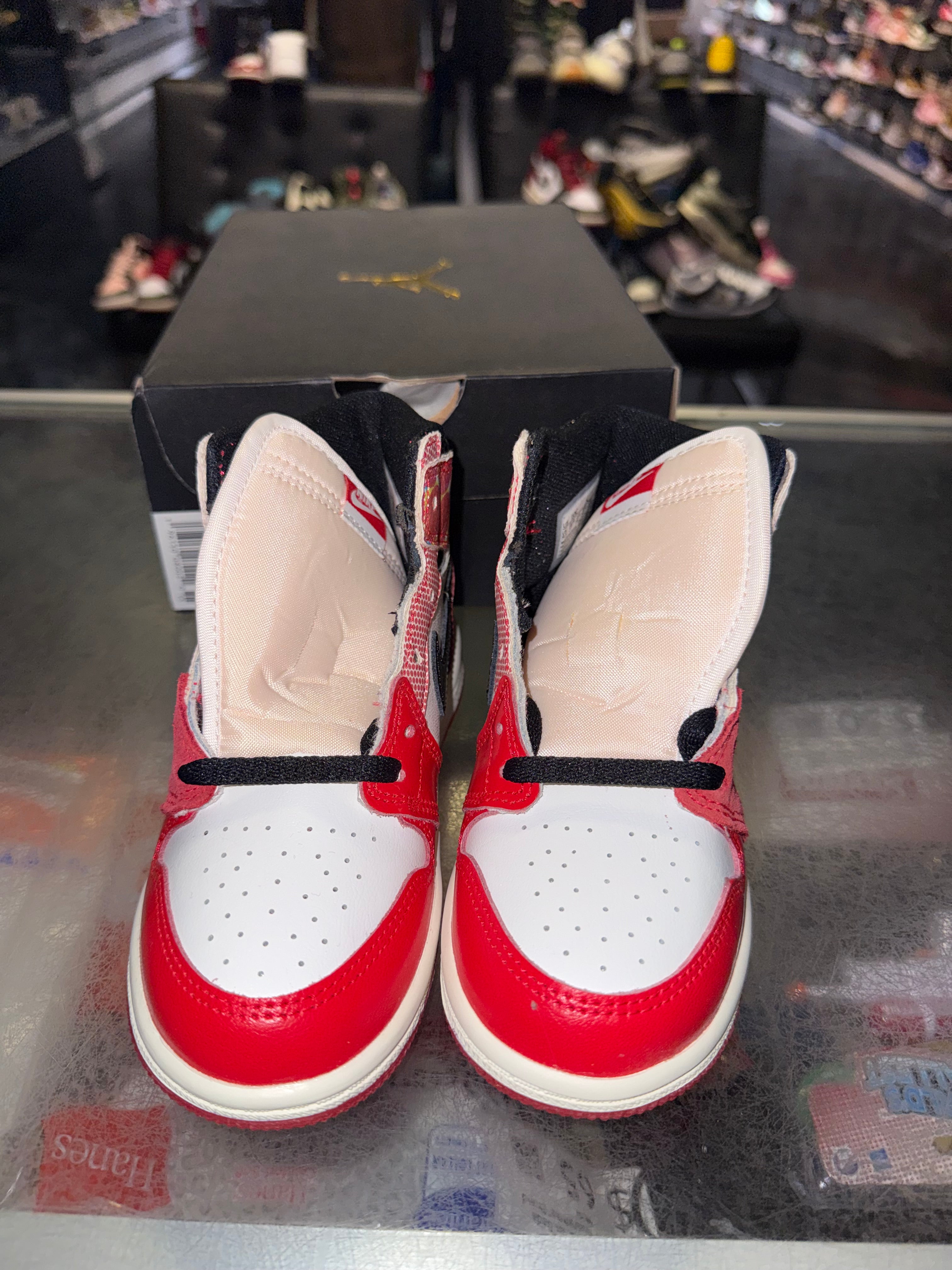 Size 10c Air Jordan 1 Spider-Man "Across the Spider Verse" (TD) Brand New