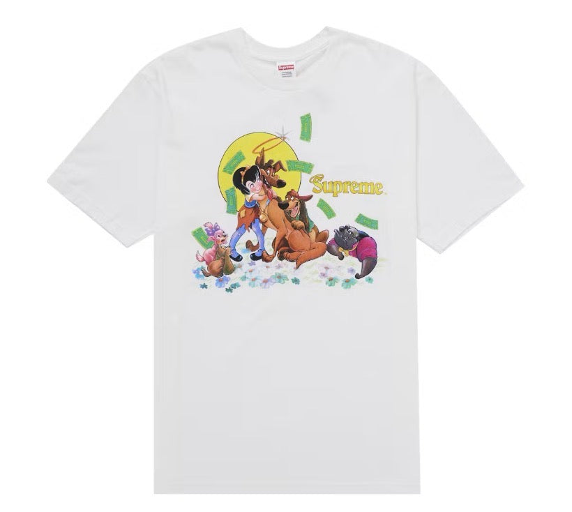 Size XL Supreme All Dogs Go To Heaven Tee “White” Brand New