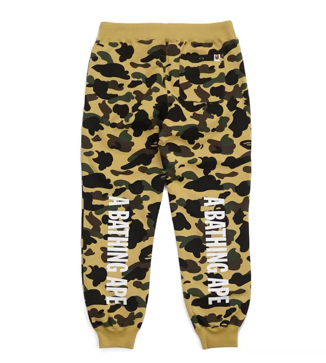 Size L (Fits M) Bape x Champion Sweatpants “Yellow Camo”