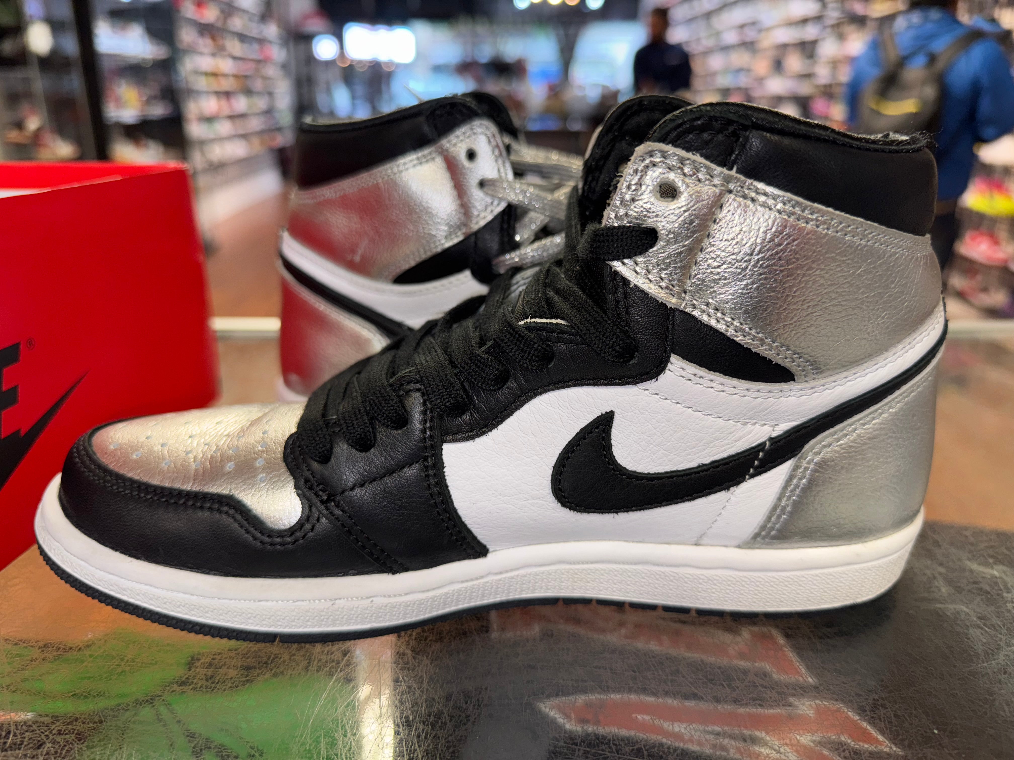 Size 5.5 (7W) Air Jordan 1 "Silver Toe"