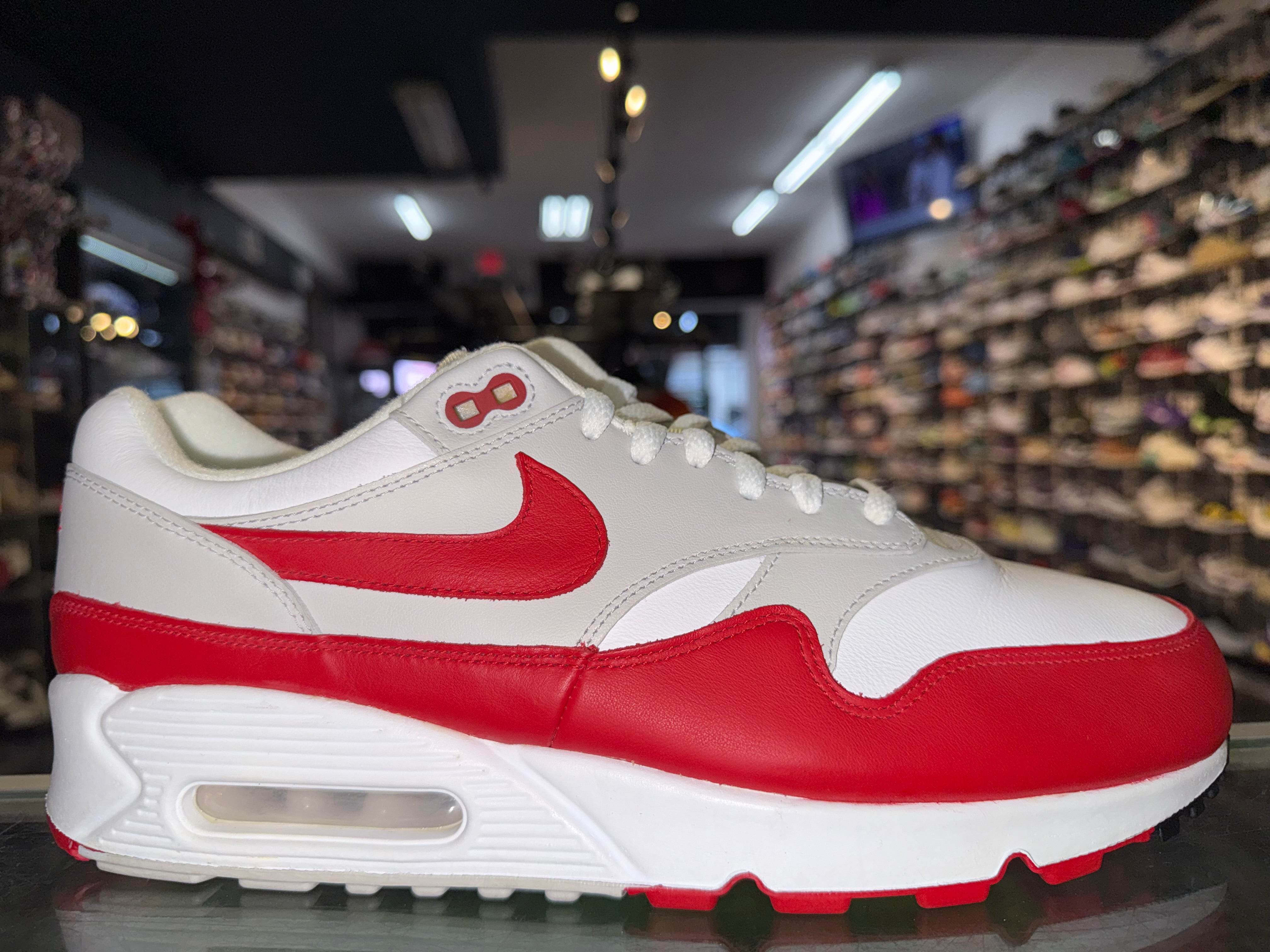 Size 10.5 (12W) Air Max 90/1 "White University Red"