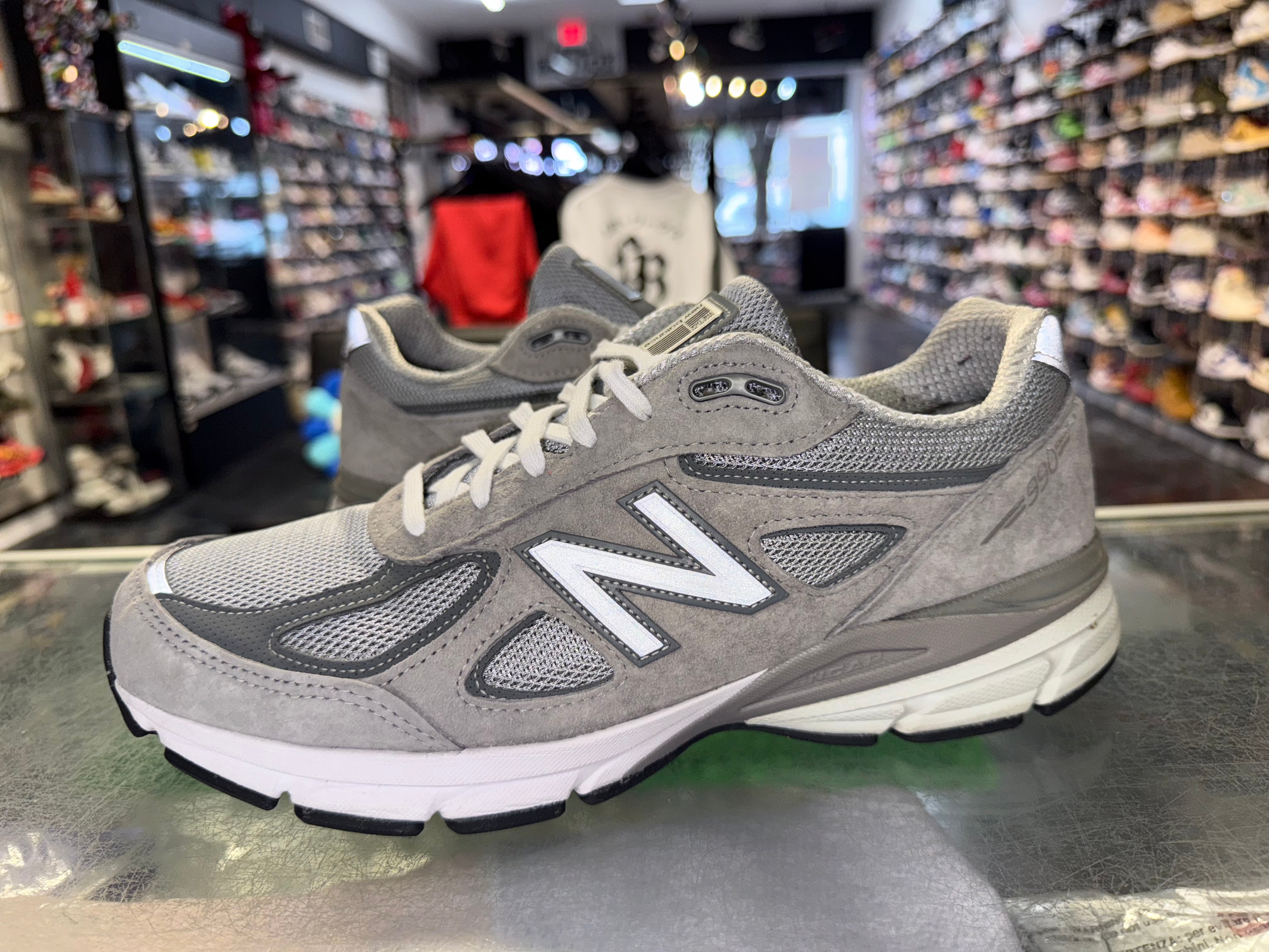 Size 10.5 New Balance 990v4 MiUSA "Grey Silver"