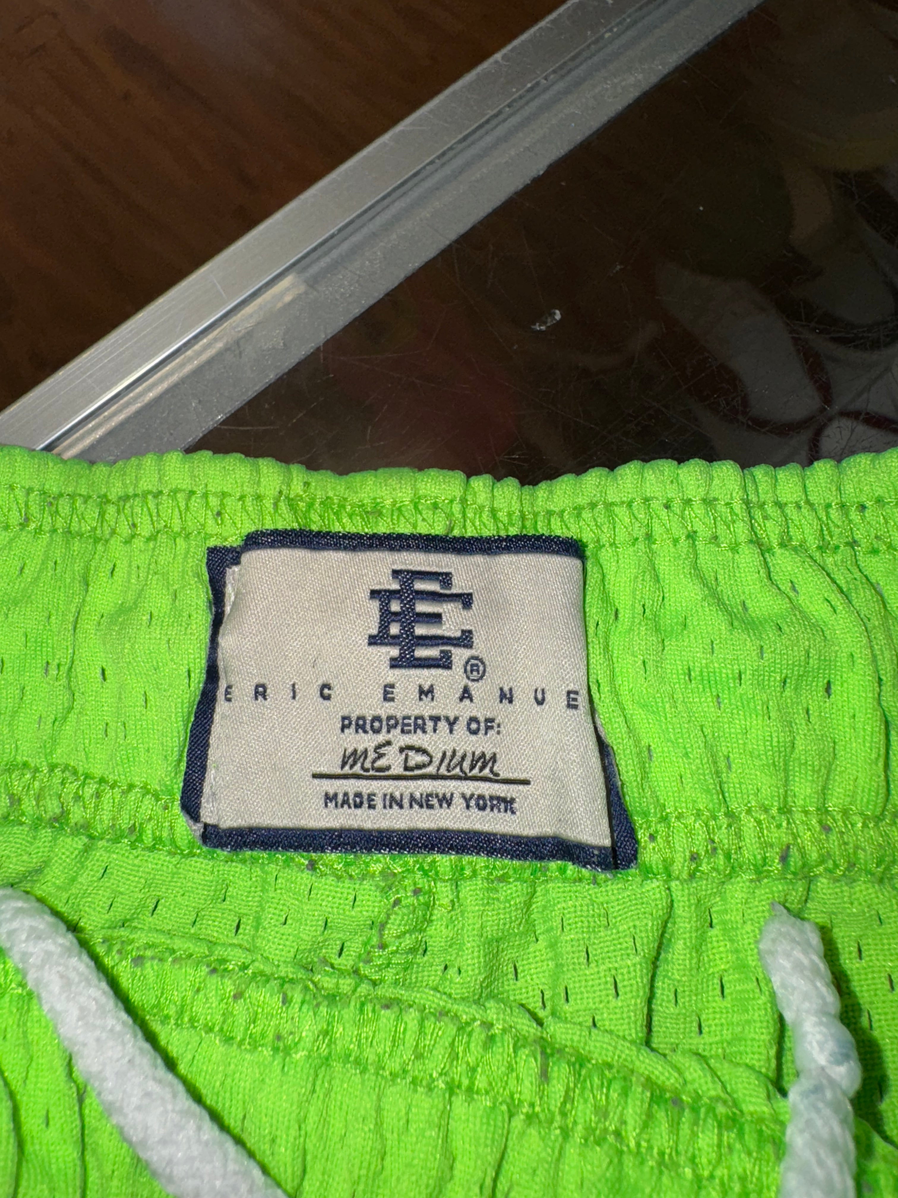 Size M Eric Emanuel EE Shorts “Lime Purple”