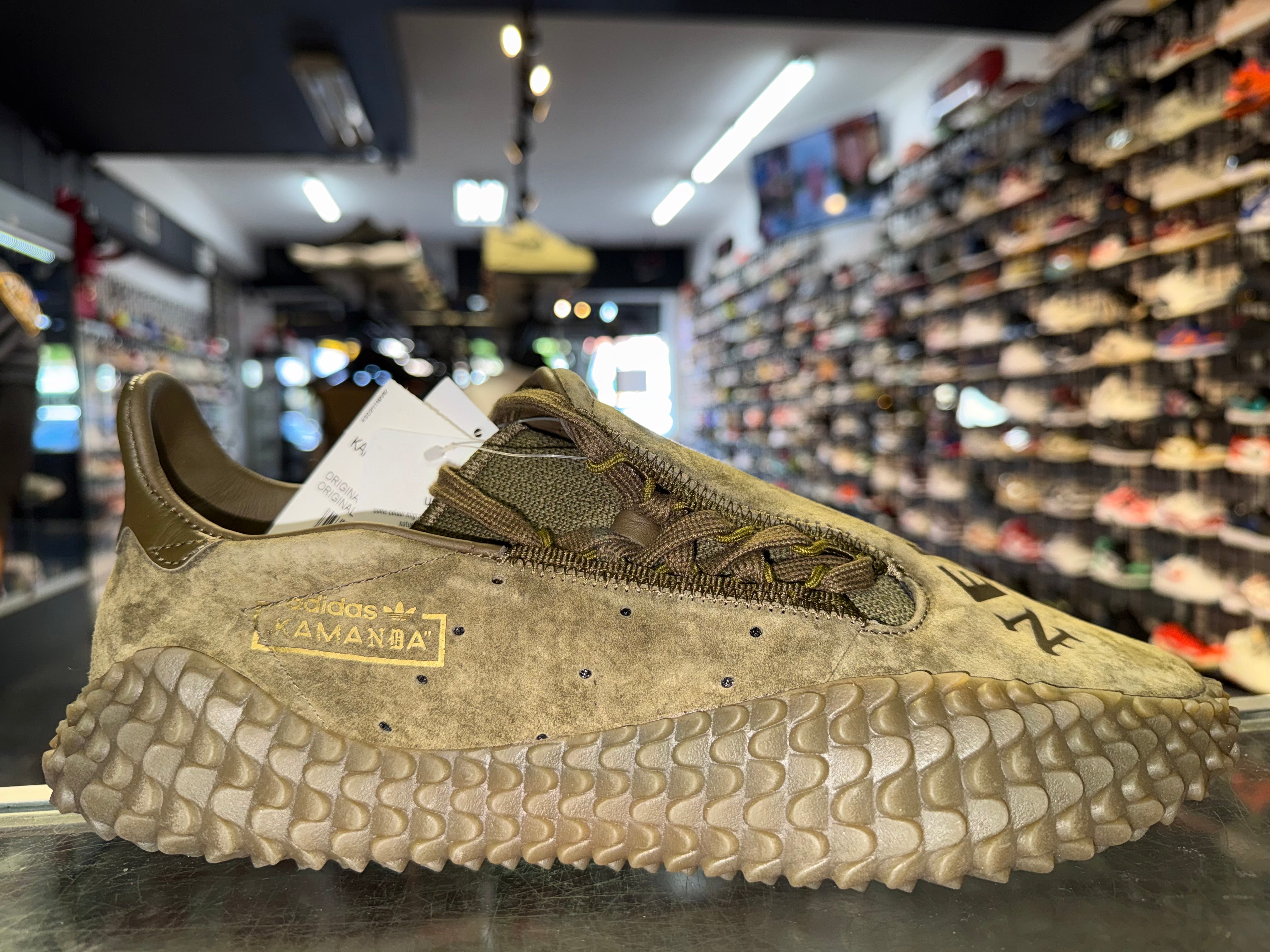 Size 9.5 Adidas Kamanda "Neighborhood Olive" Brand New
