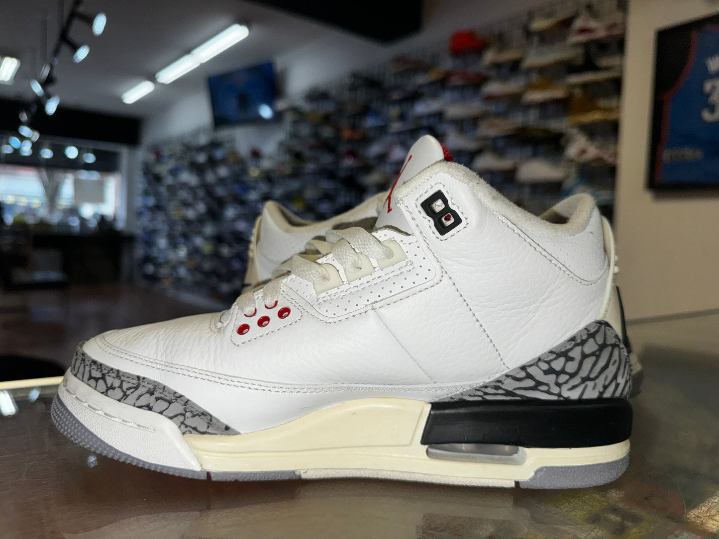 Size 5.5Y Air Jordan 3 Reimagined "White Cement" (MAMO)