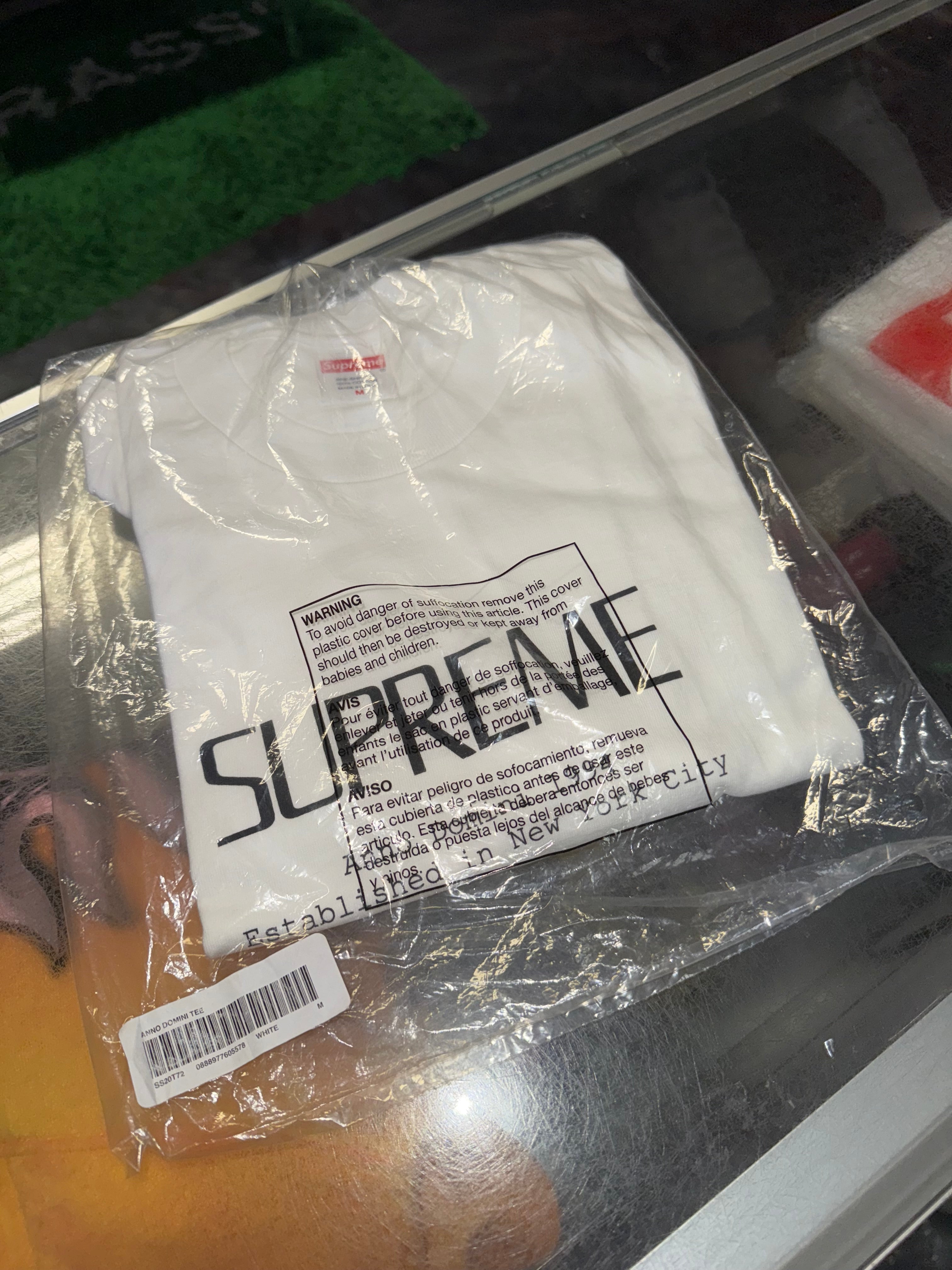 Size M Supreme Anno Domini Tee “White” Brand New
