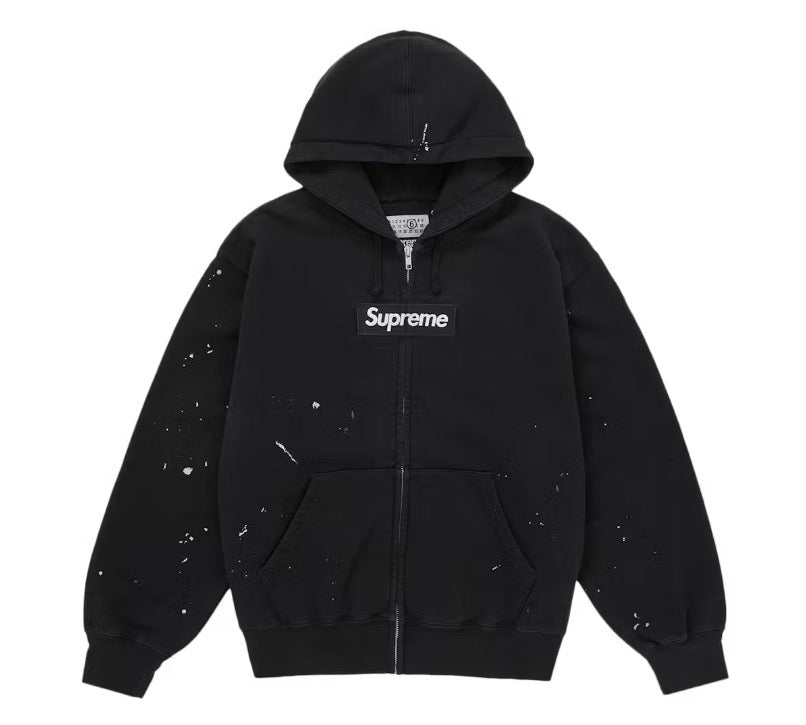 Size M Supreme MM6 Maison Margiela Box Logo Zip Up “Black” Brand New