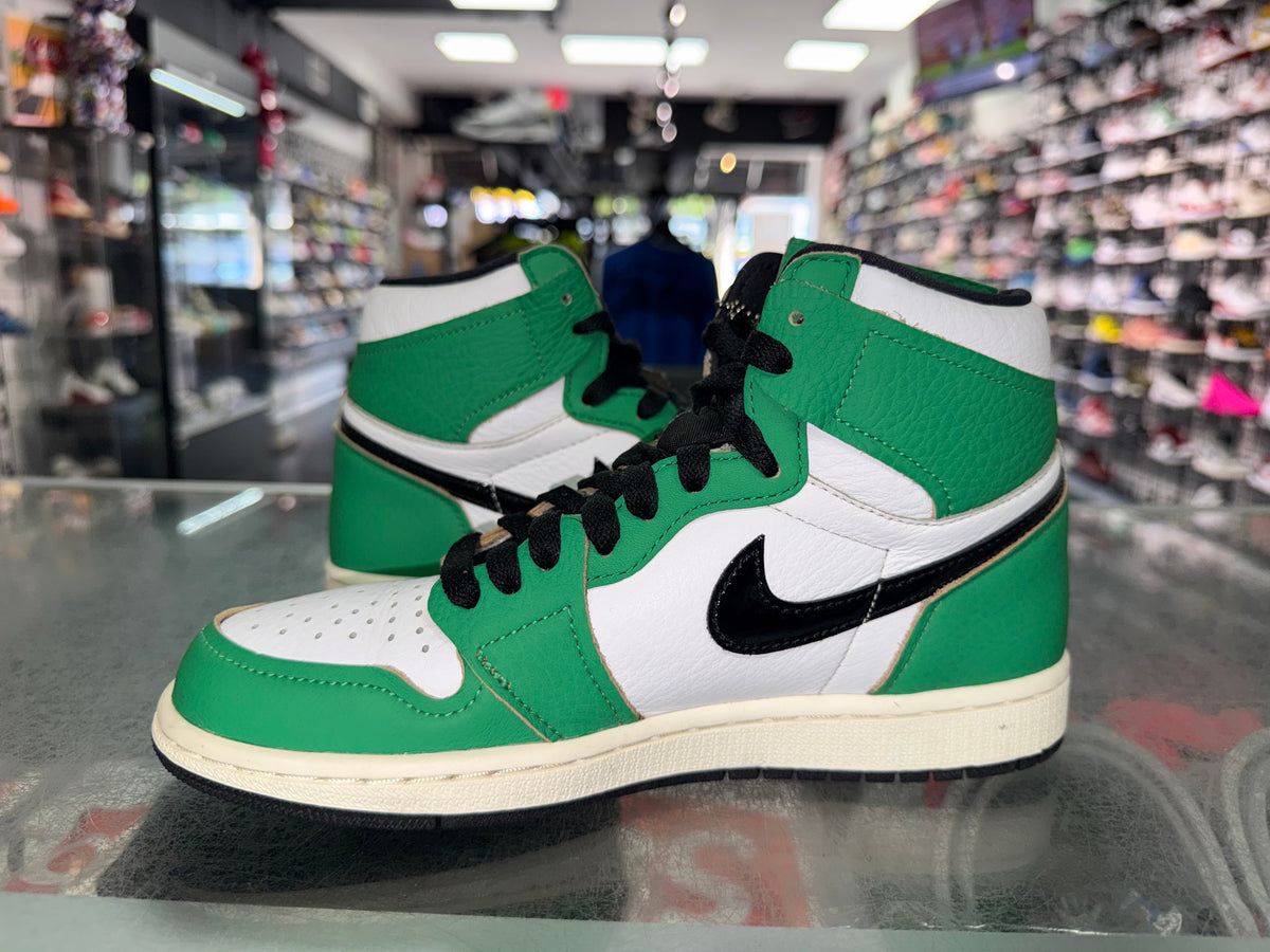 Air Jordan 1 Lucky Green sneaker, pre-owned, size 5 (6.5W) – view 4