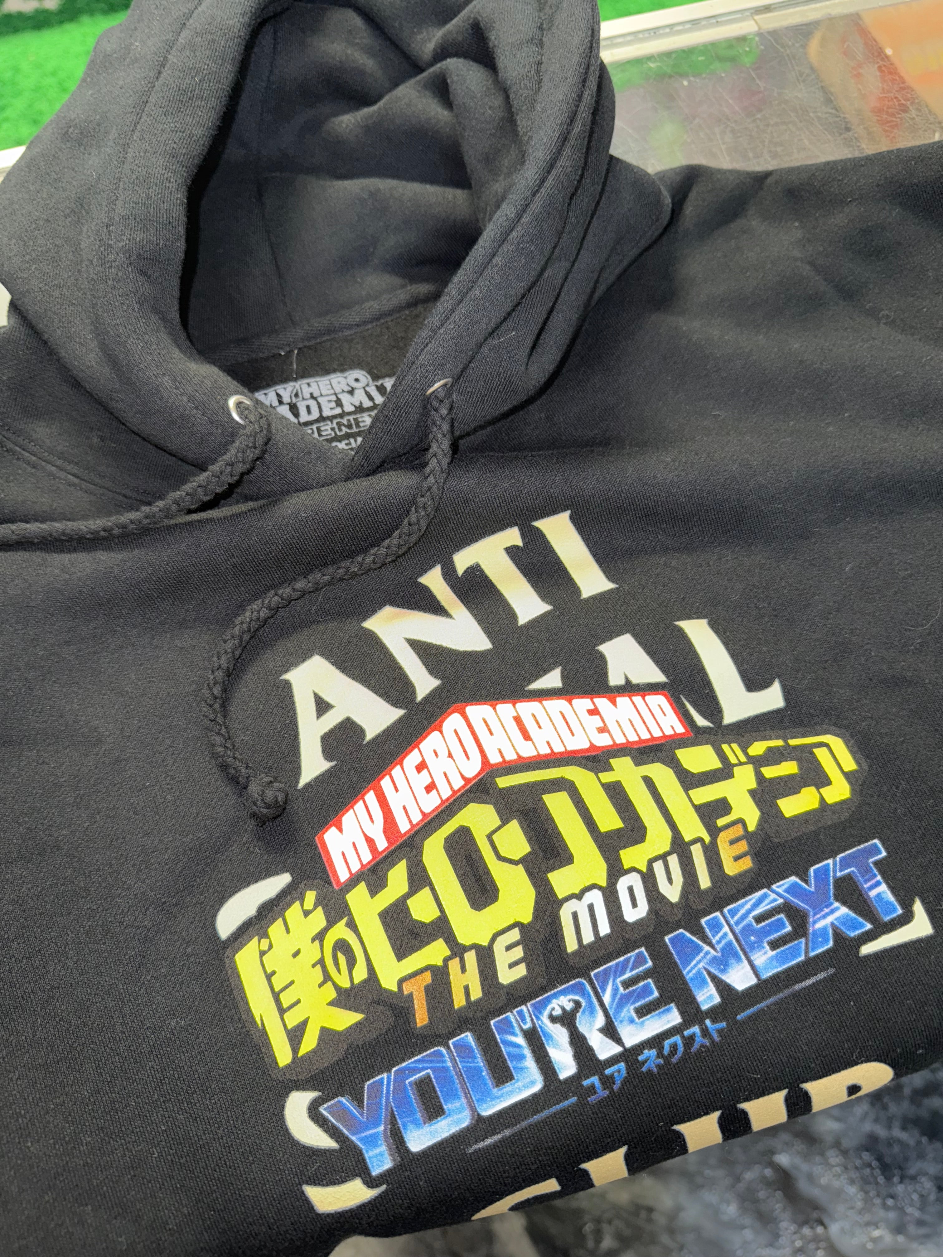 Size XL ASSC x My Hero Academia Hoodie “Black” Brand New