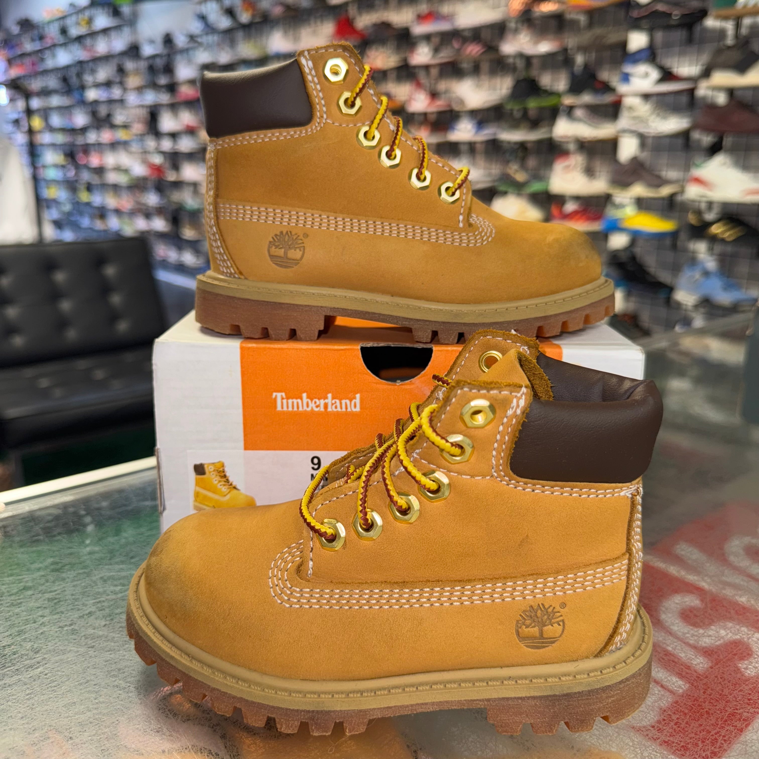 Size 9c Timberland Premium 6 Inch Waterproof Boot "Wheat Nubuck" (TD)
