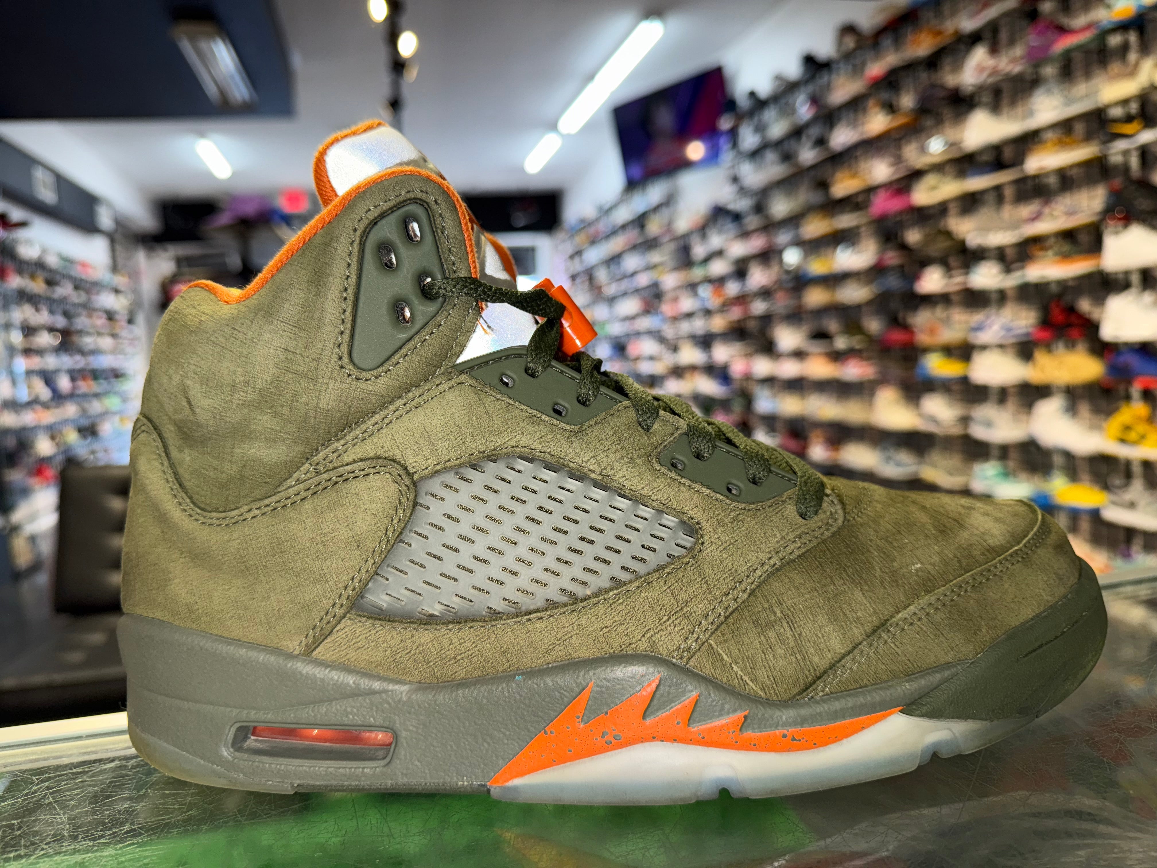 Size 9.5 Air Jordan 5 “Olive"