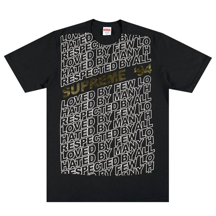 Size L Supreme Respected ‘94 Tee “Black/Gold”