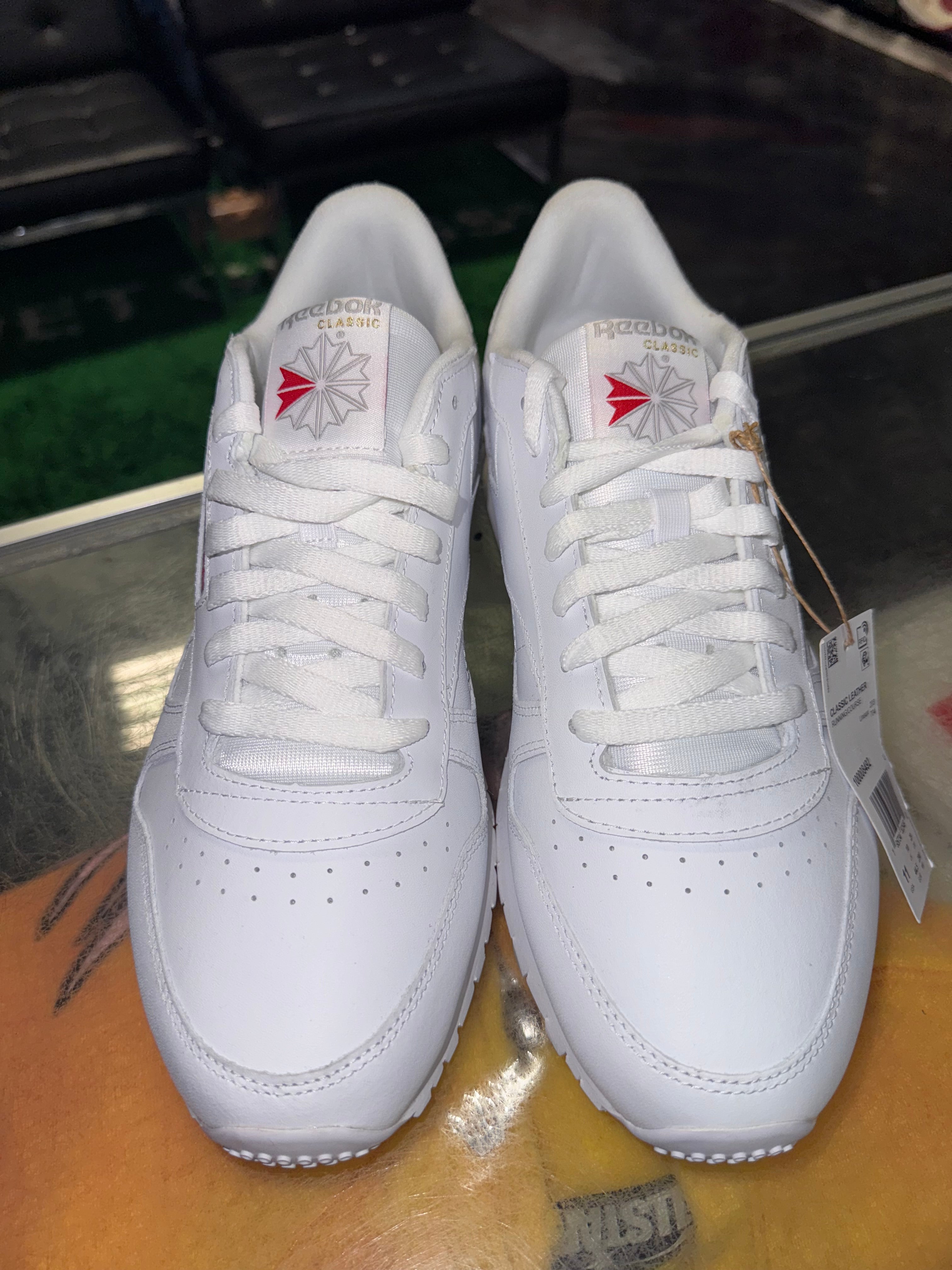 Size 11 Reebok Classic Leather "White" Brand New