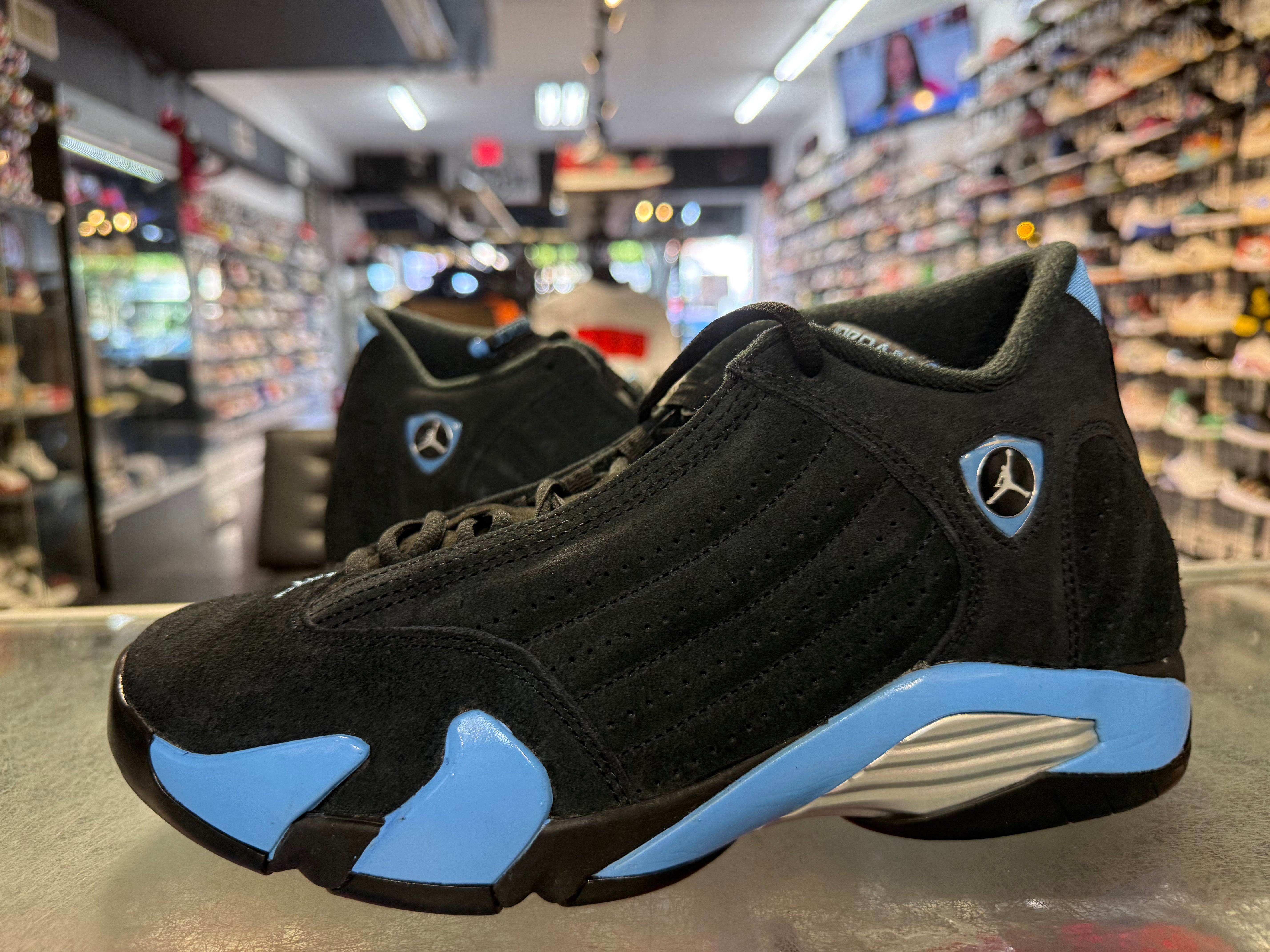 Size 9.5 Air Jordan 14 "Black University Blue"