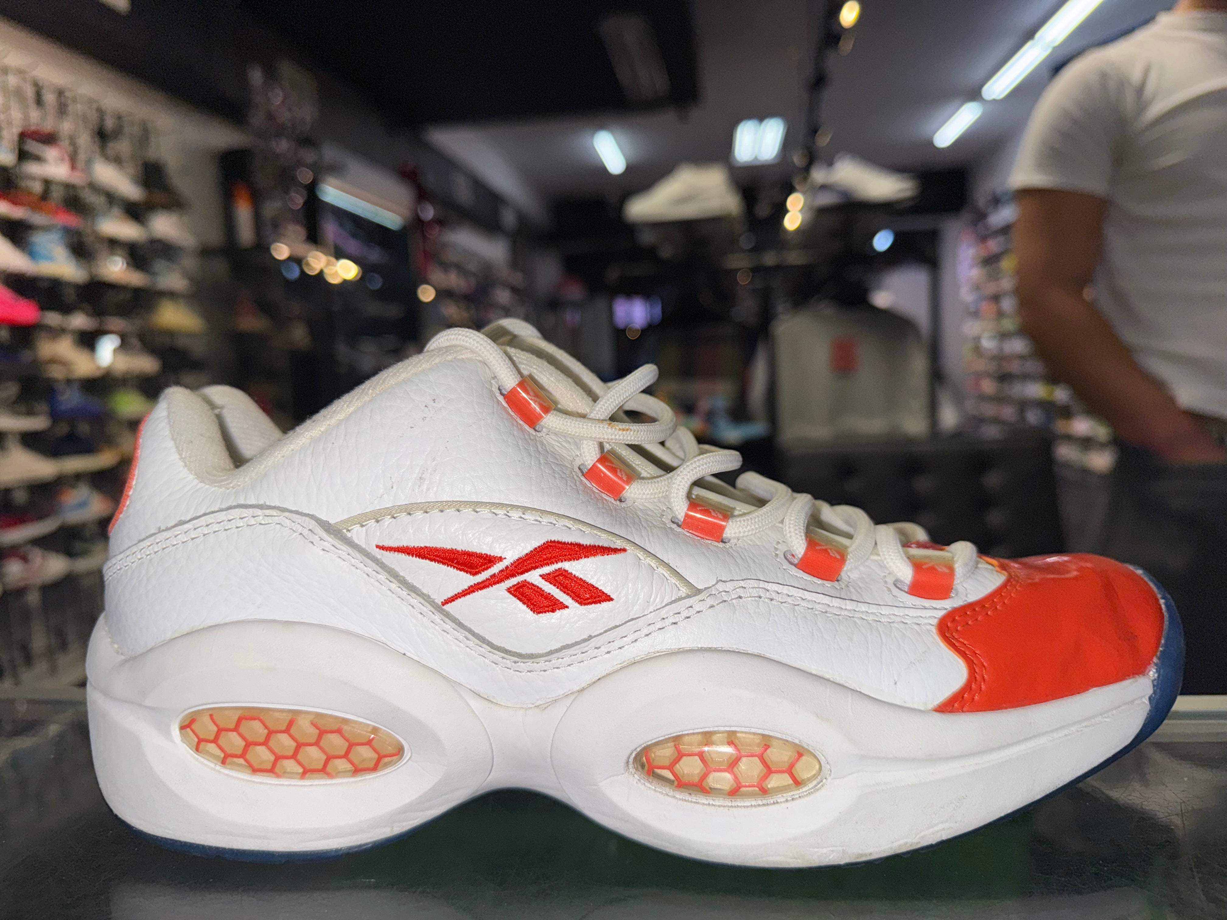 Size 9 Reebok Question Low "Orange Patent" - NB