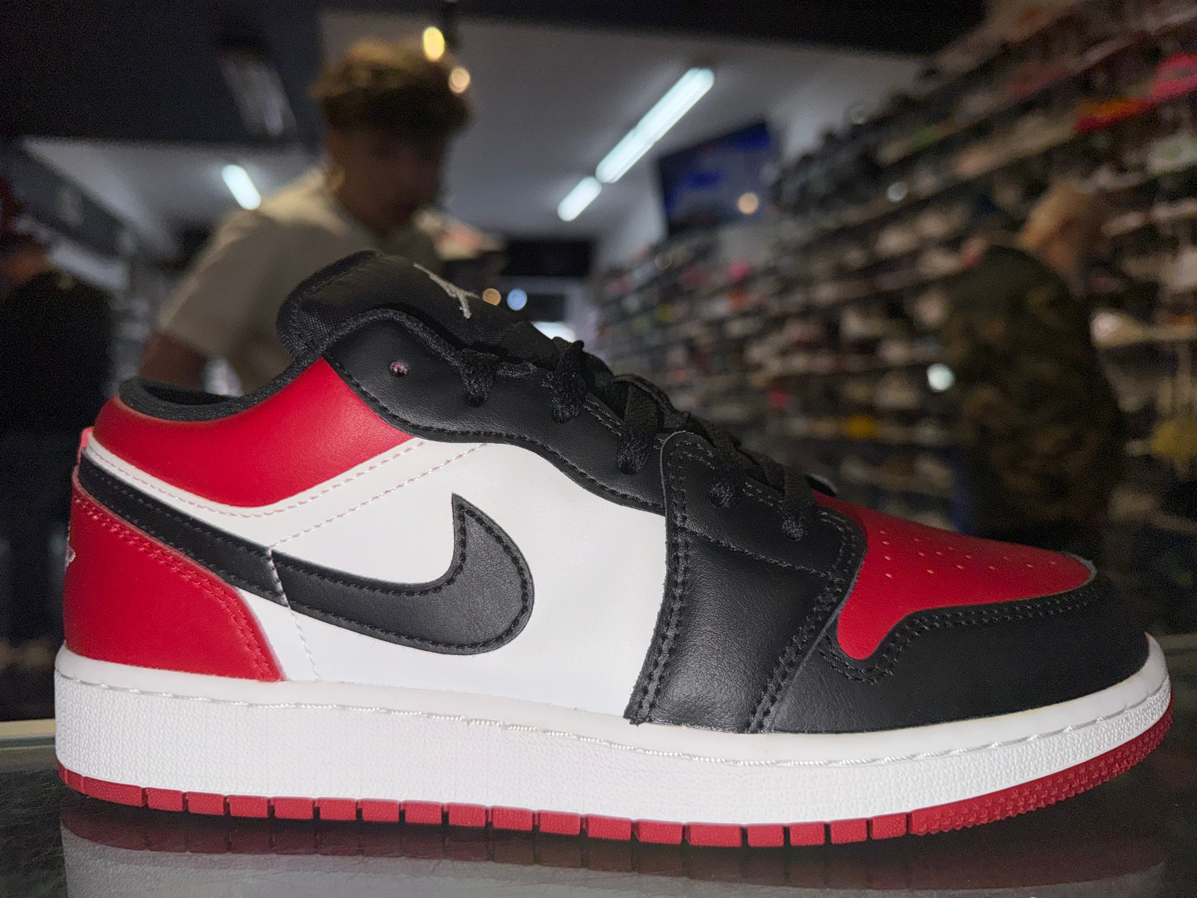 Size 6.5y Air Jordan 1 Low "Bred Toe" Brand New