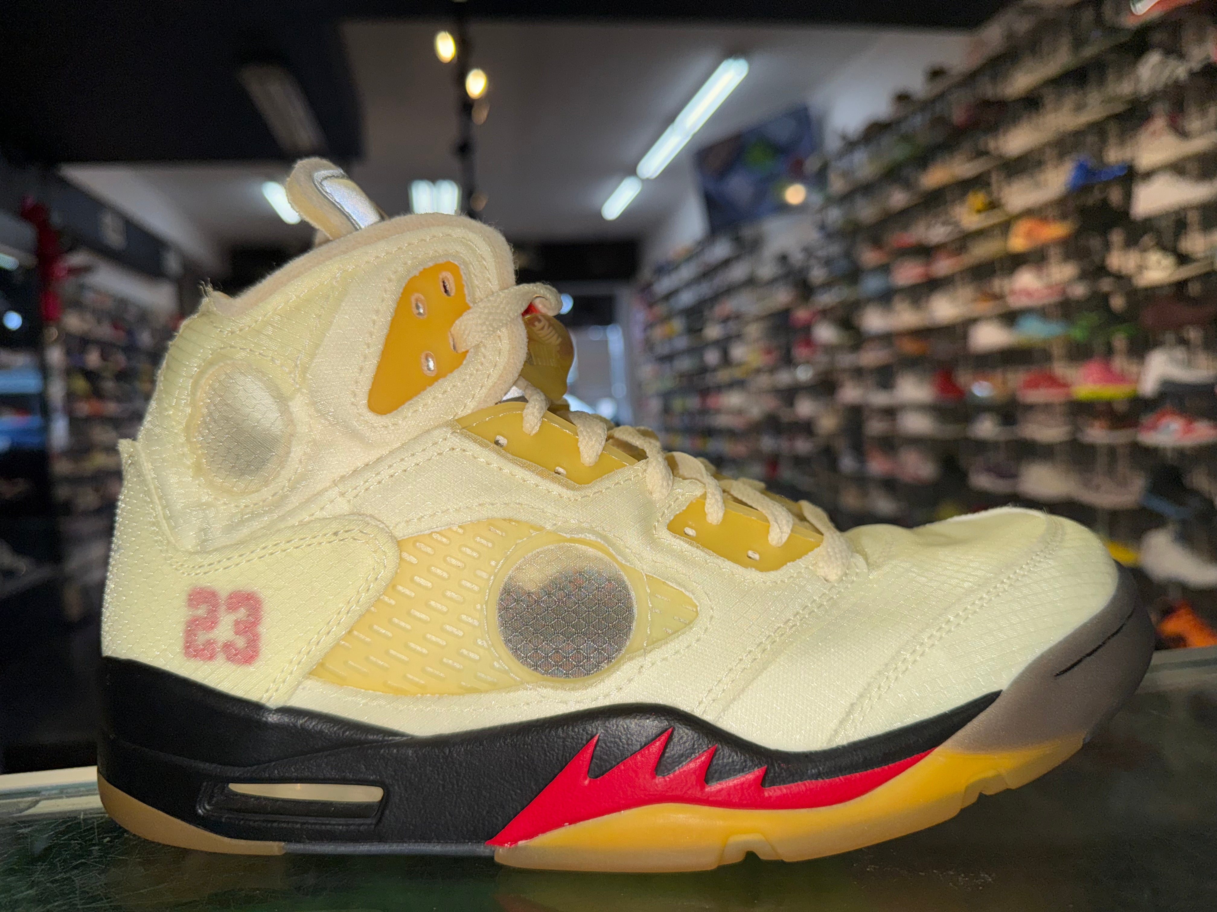 Size 9 Air Jordan 5 Off-White "Sail"