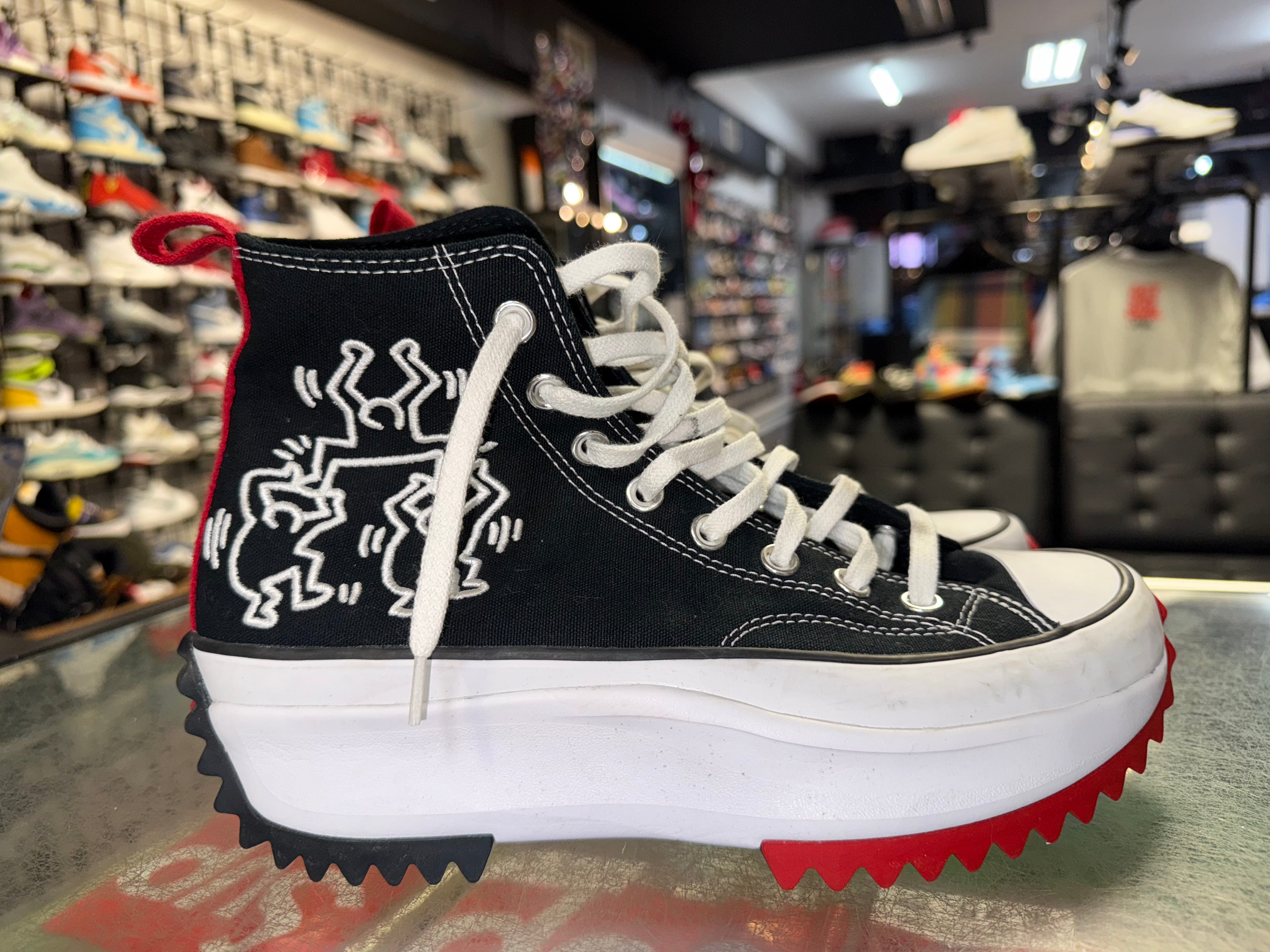 Size 8 Converse Run Star Hike "Keith Haring Black" - NB
