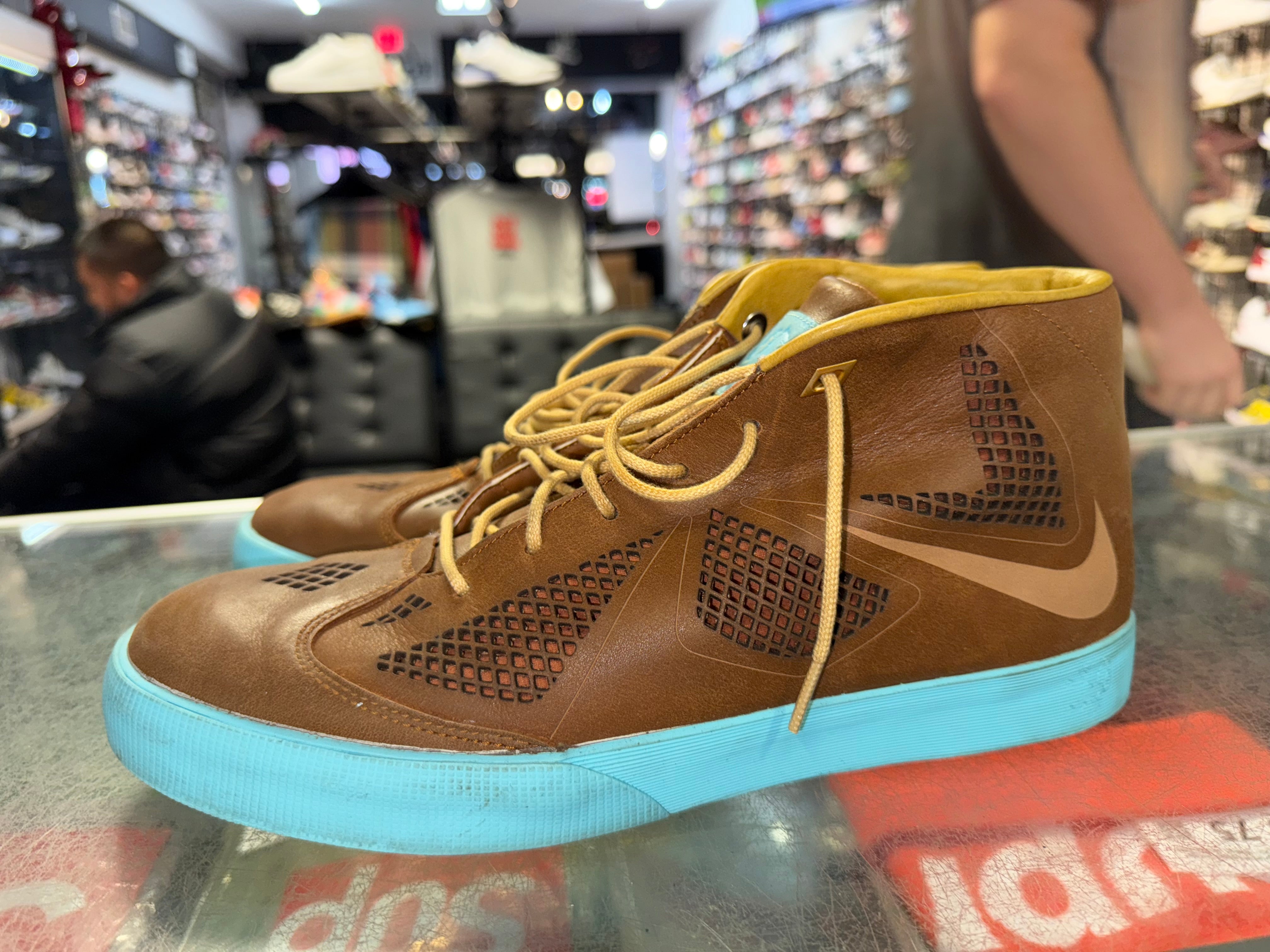 Size 12 Lebron X NSW Lifestyle "Brown Blue" - NB