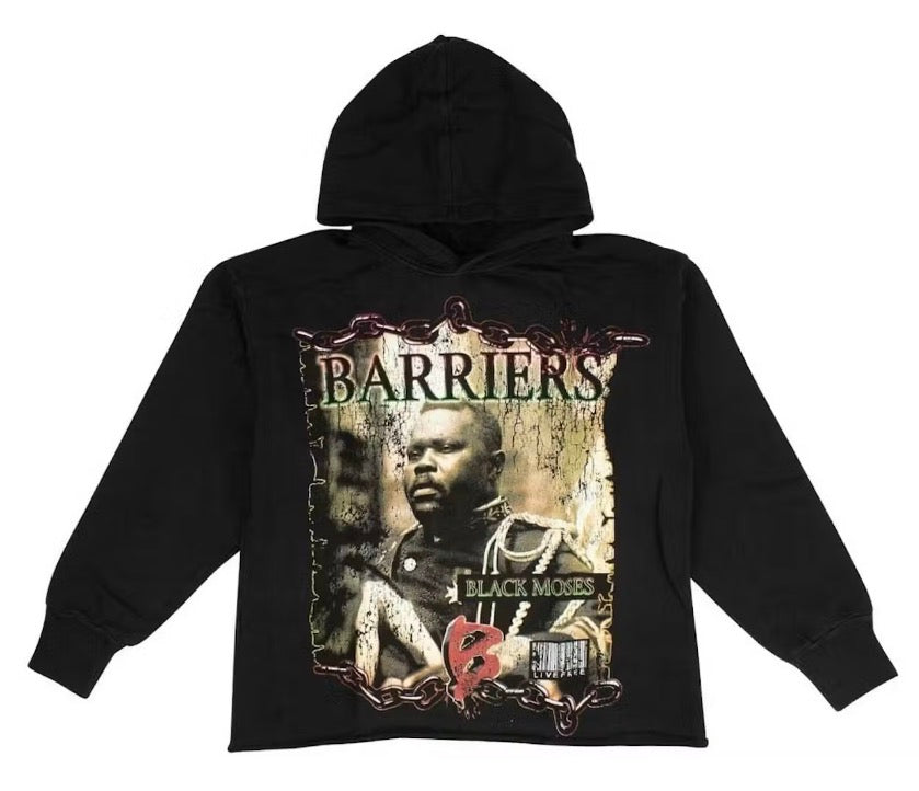 Size L Barriers Marcus Garvey Hoodie “Black”