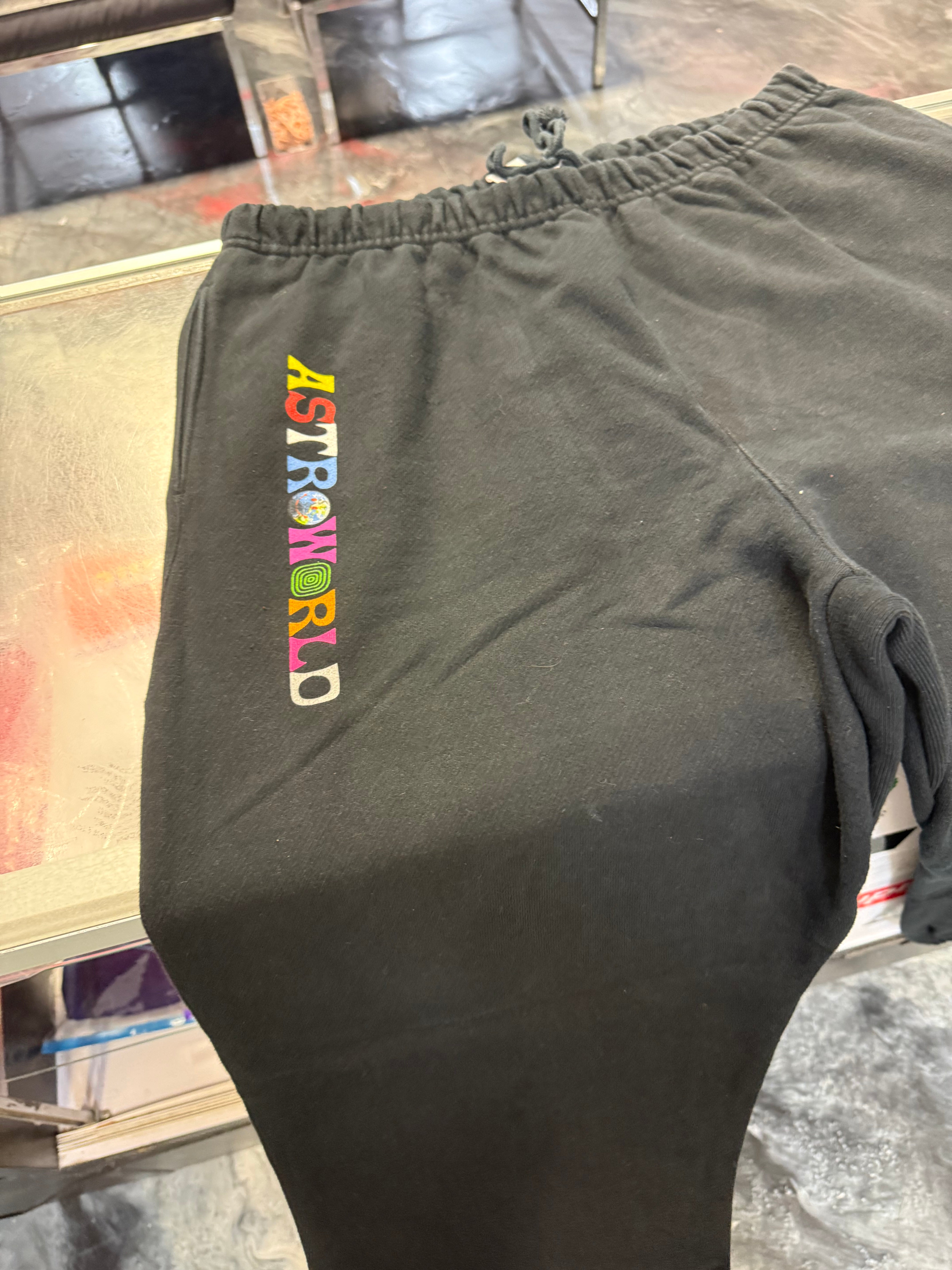 Size XL Travis Scott Astro World Peace Sweatpants “Black” – Direct